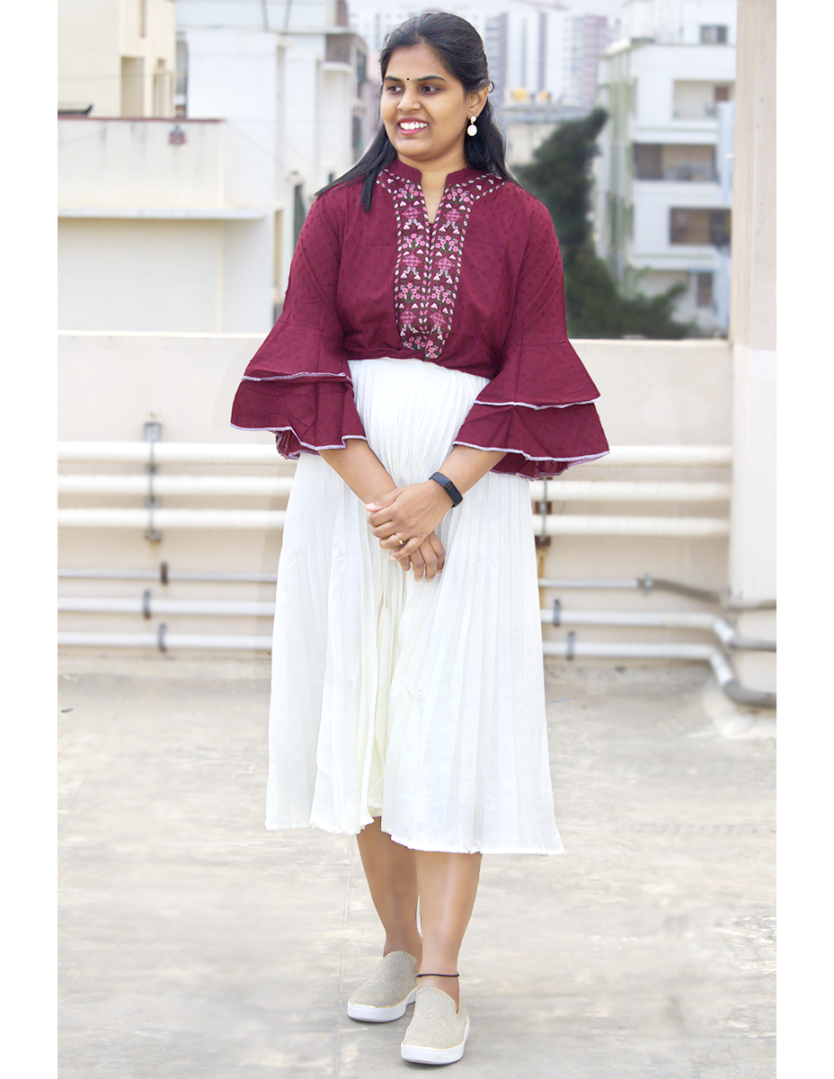 Top and skirt set