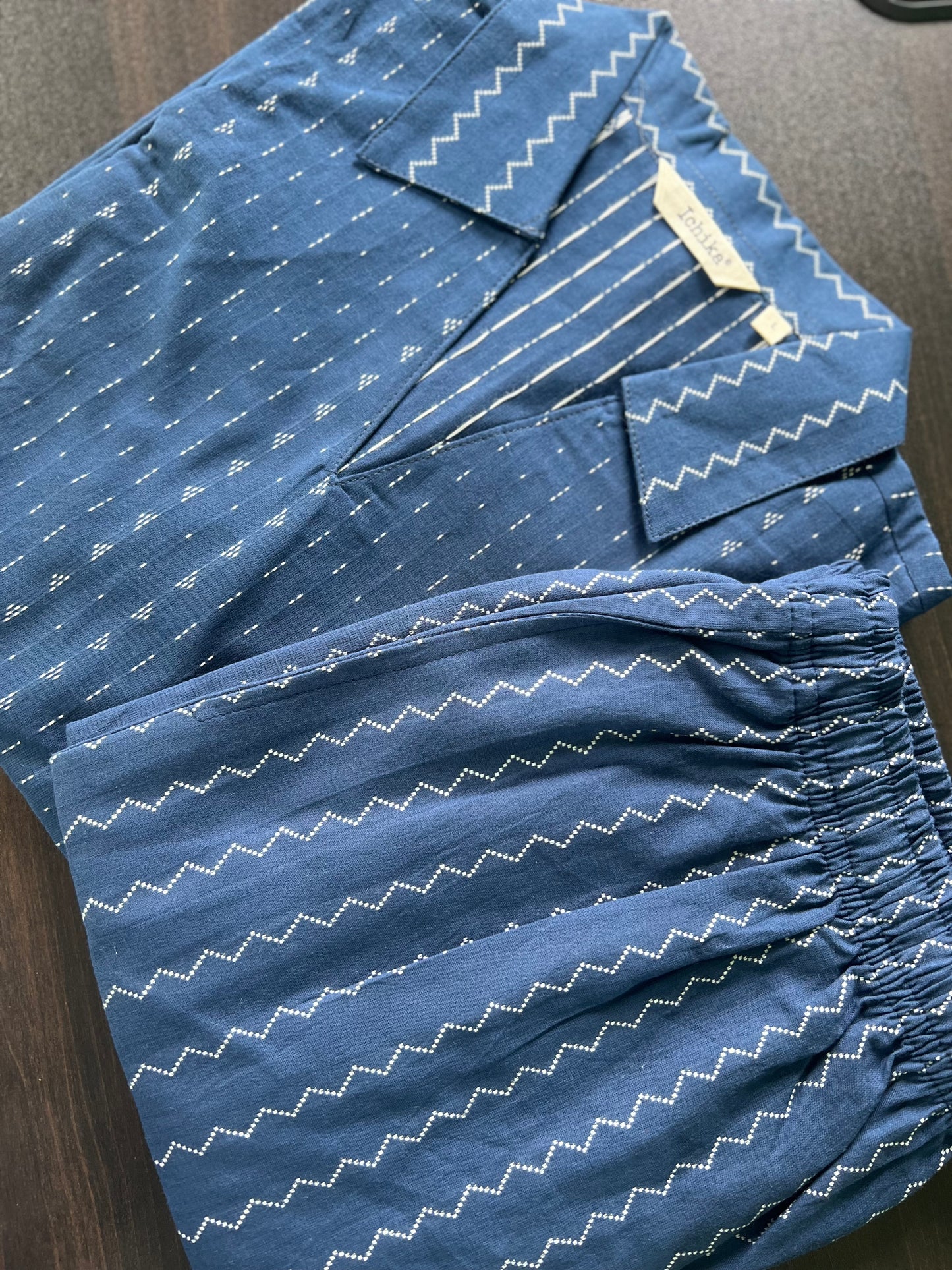 Silpa Handloom Co-ord Set – Blue