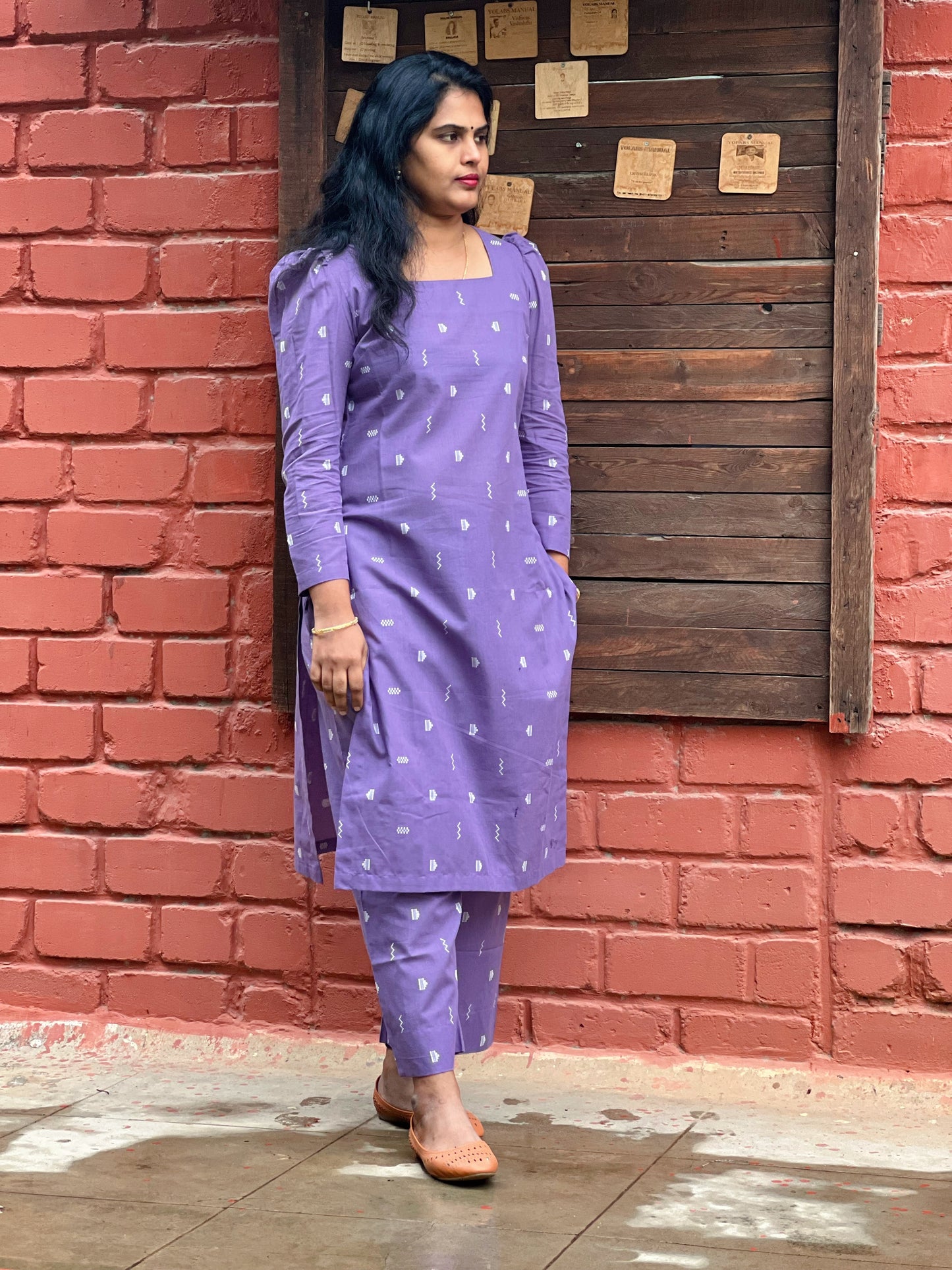 Manasa - Pure Handloom Lavender coord set