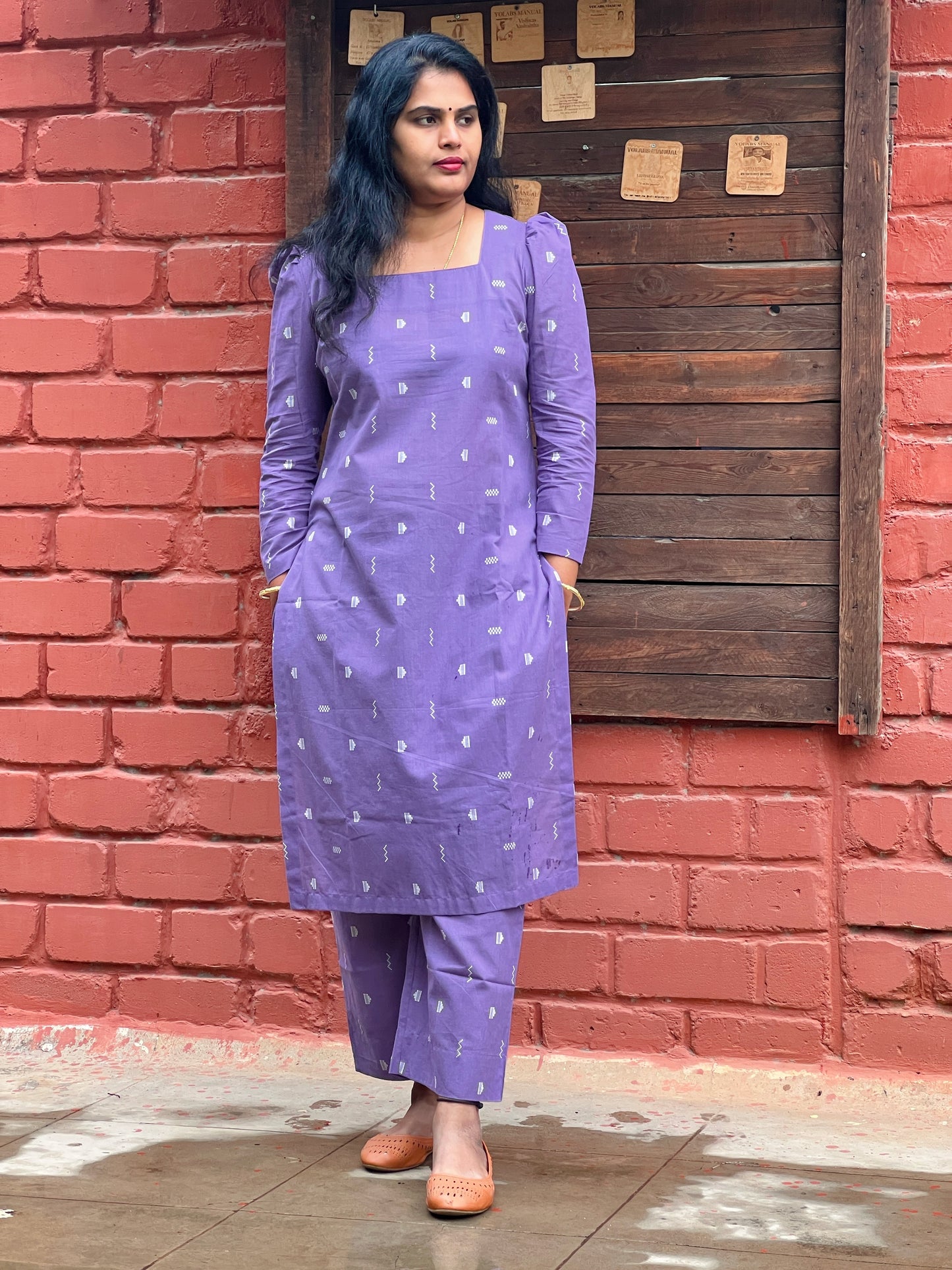 Manasa - Pure Handloom Lavender coord set