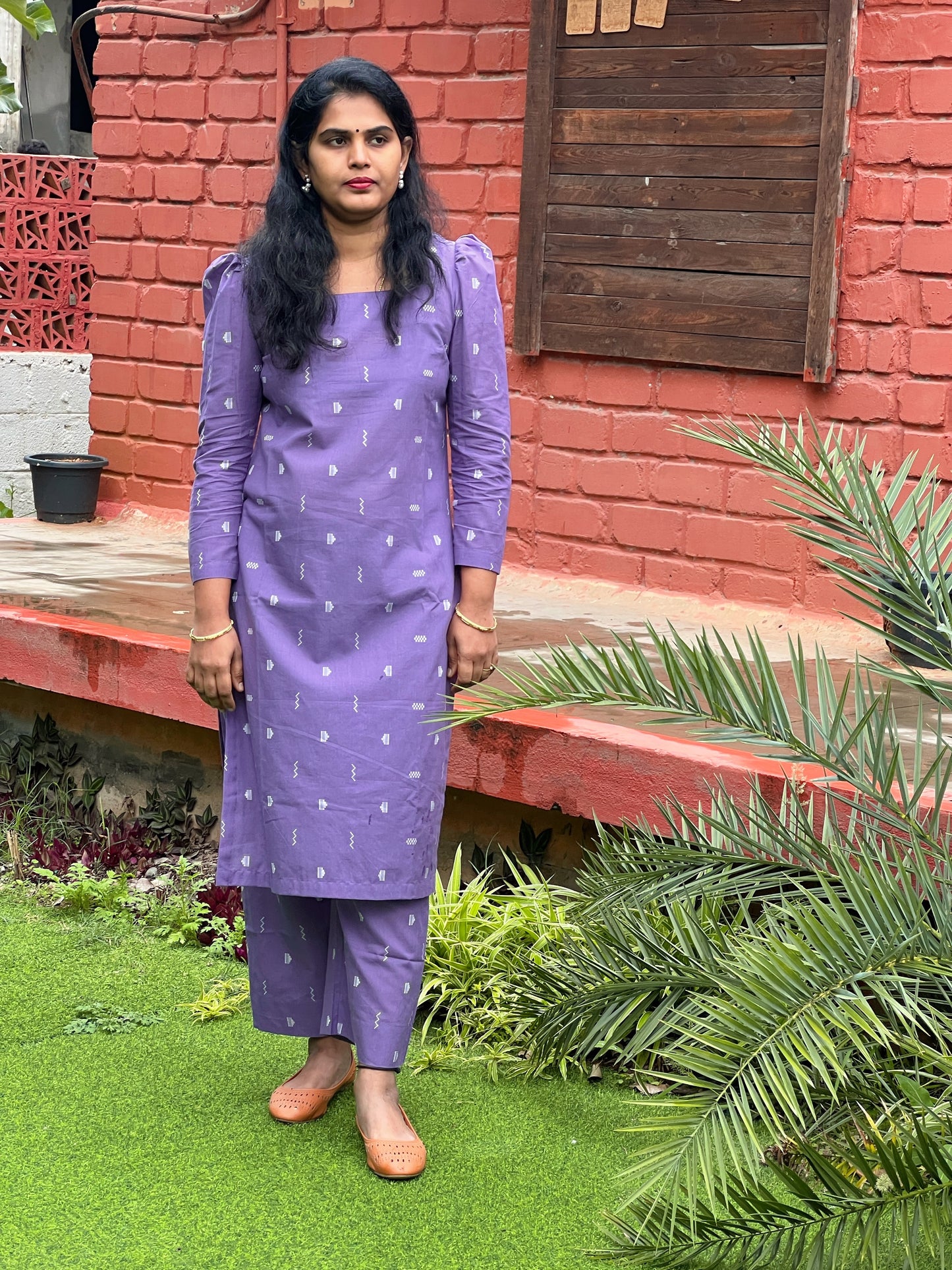 Manasa - Pure Handloom Lavender coord set