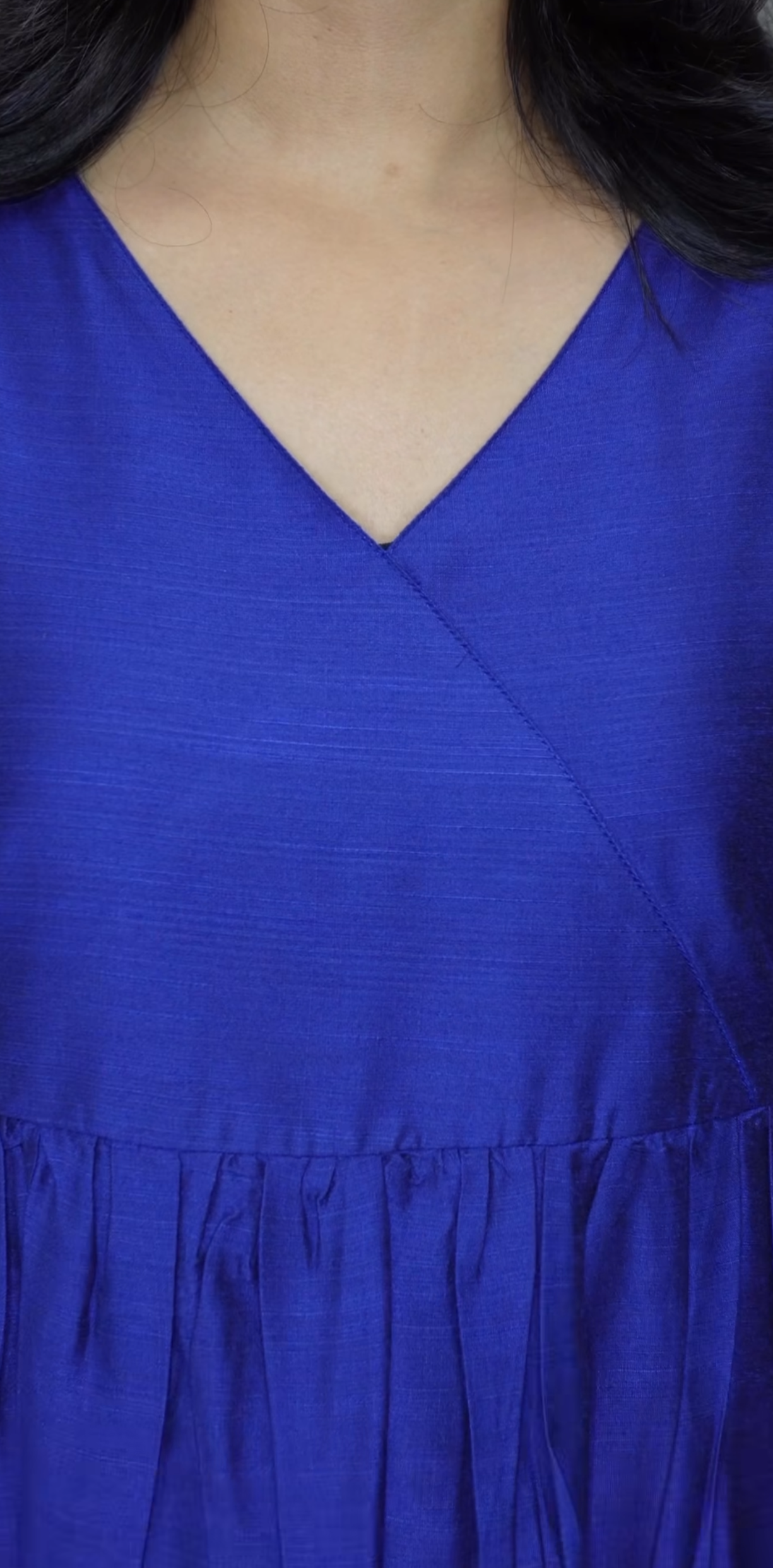 Ziya - Silk Cotton Kurta Set - In Nyra Cut - Royal Blue