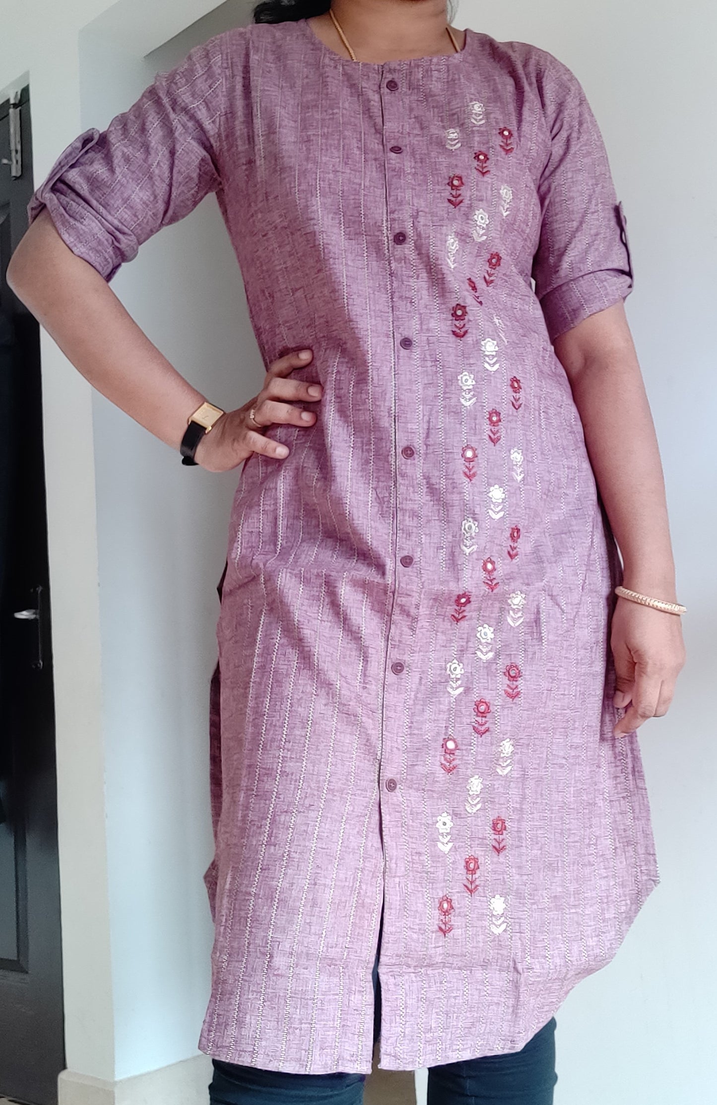 Pavani -Cotton with embriodery Kurti