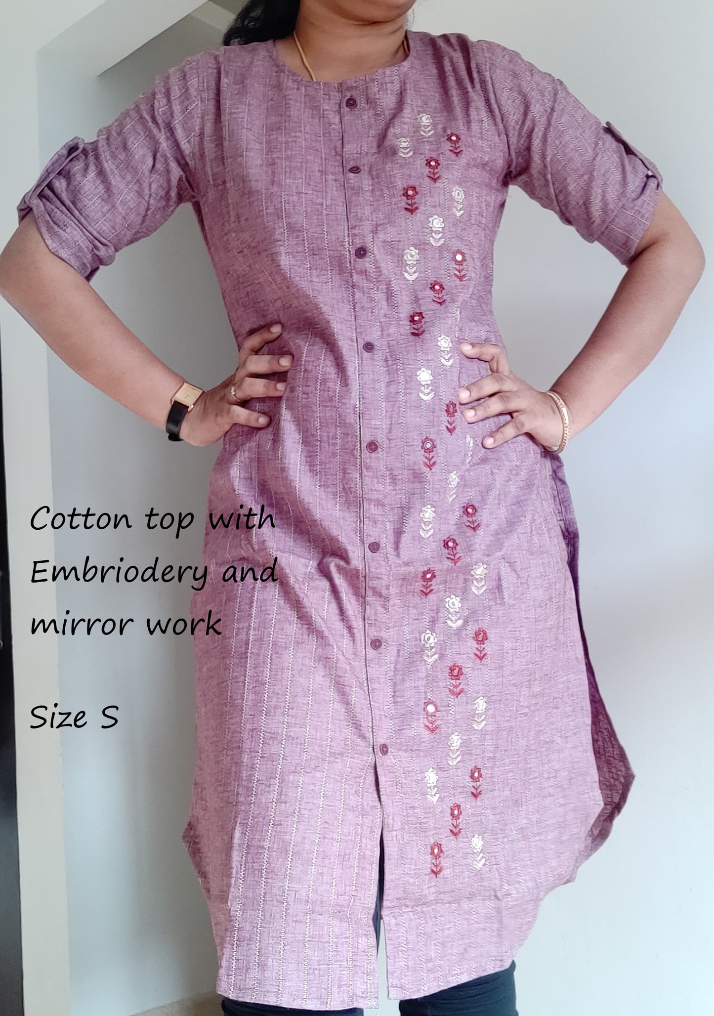 Pavani -Cotton with embriodery Kurti