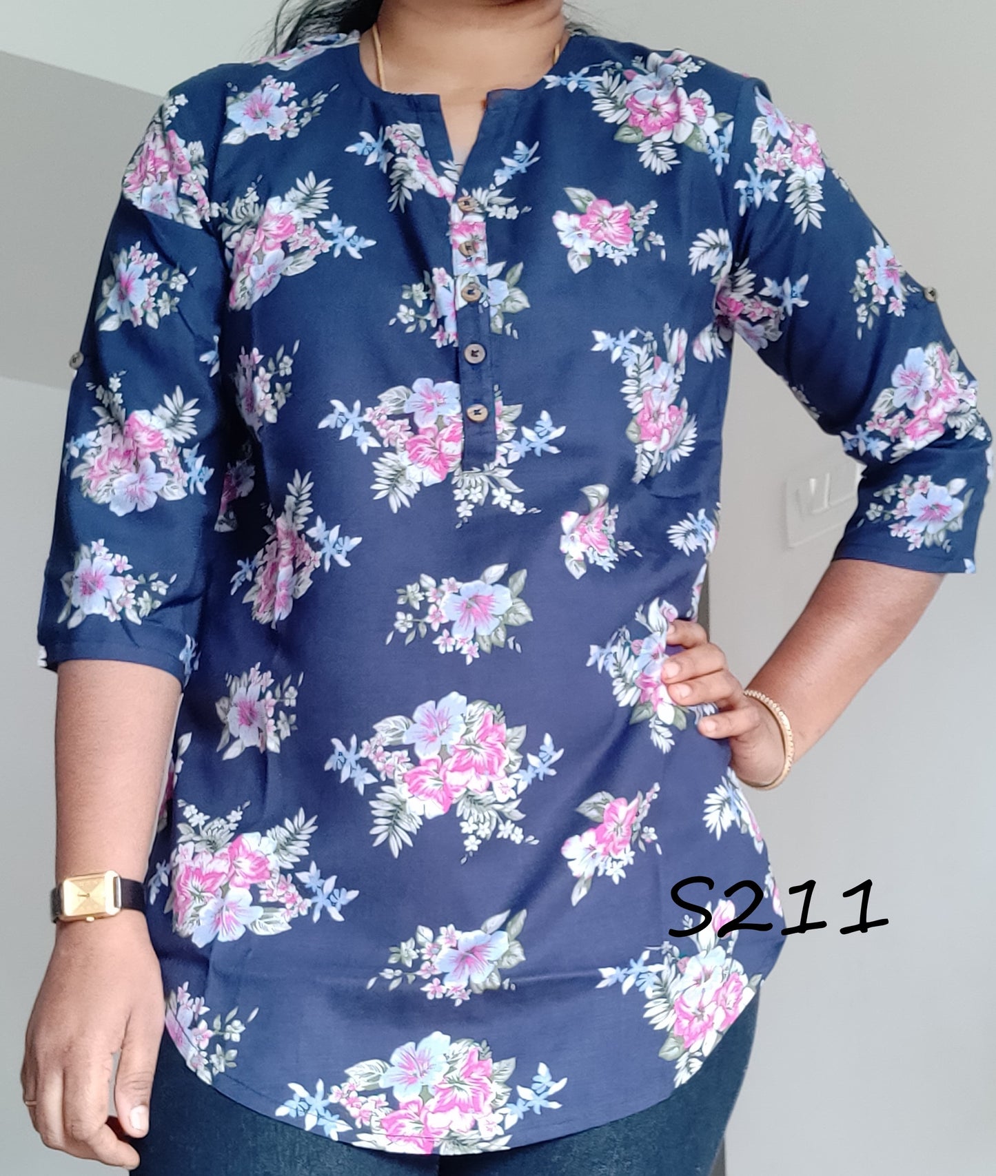 Aaradhya - Premium Short top Navy