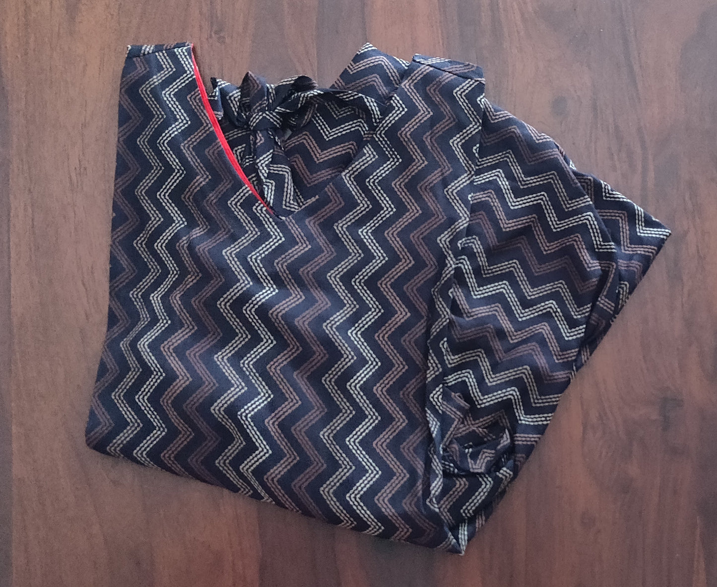 Madhu - Premium Rayon long frock - Navy