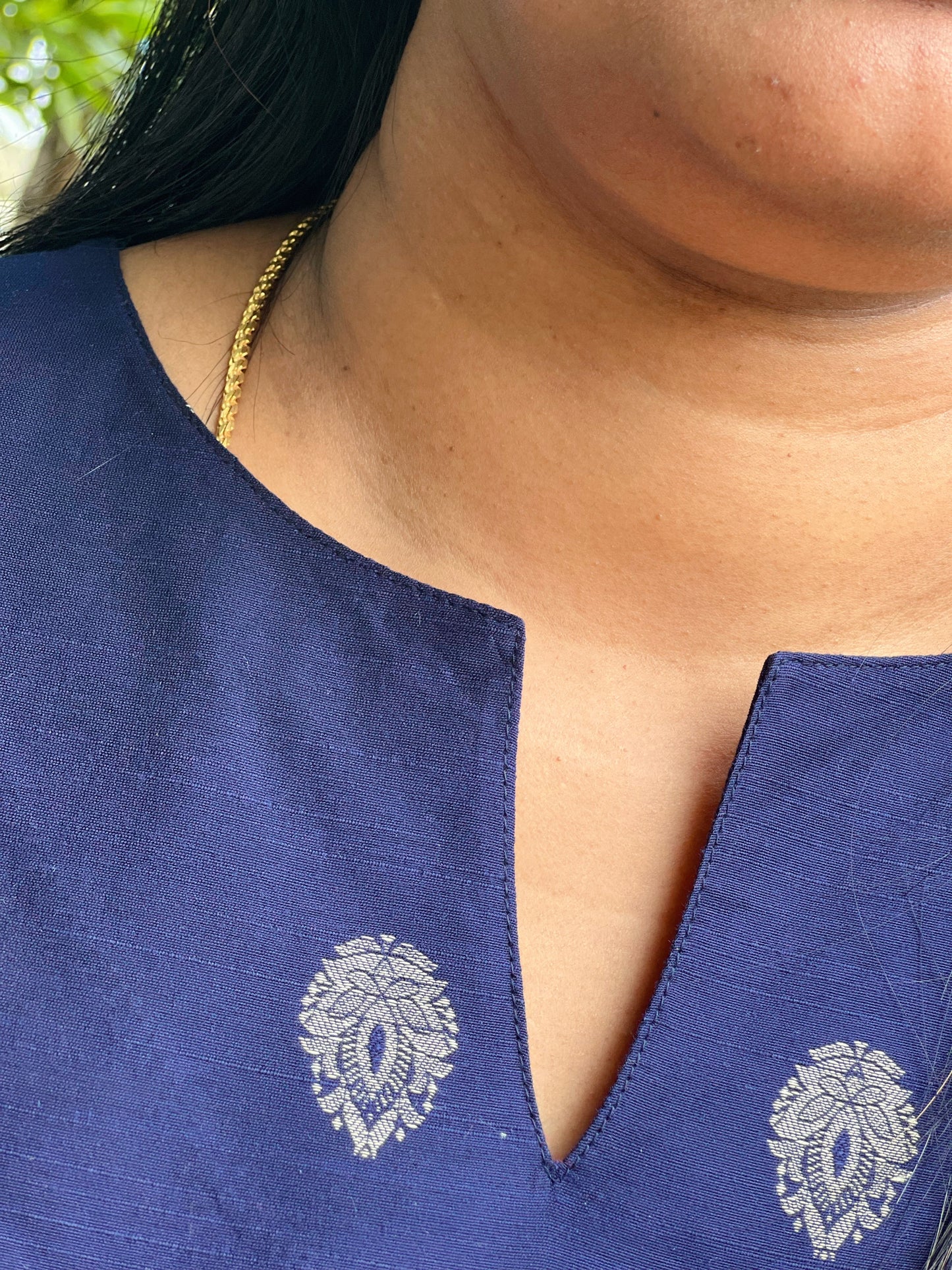 Nayanthara - Silk cotton Weaving Kurta set with dupatta