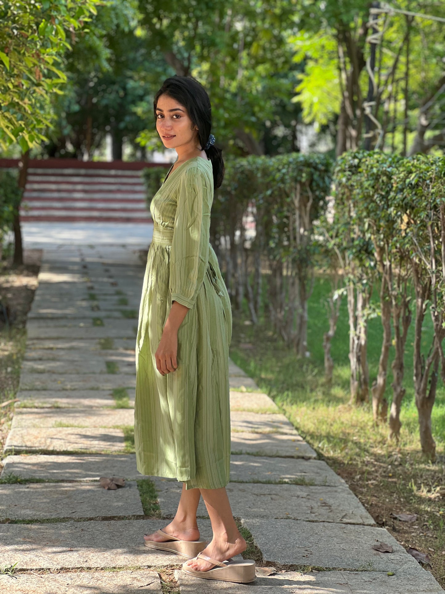 Nitara - Casual/Vacation dress- Green
