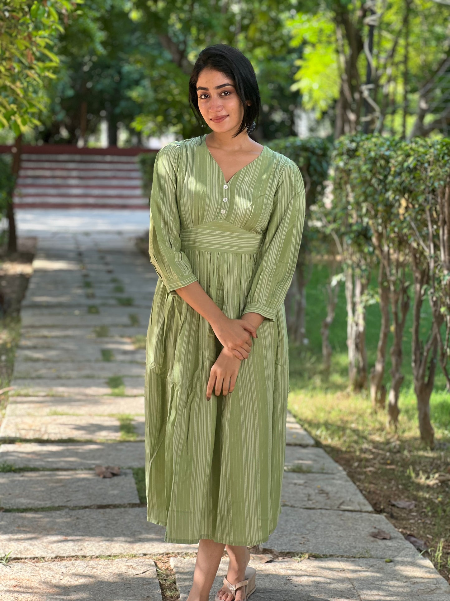 Nitara - Casual/Vacation dress- Green