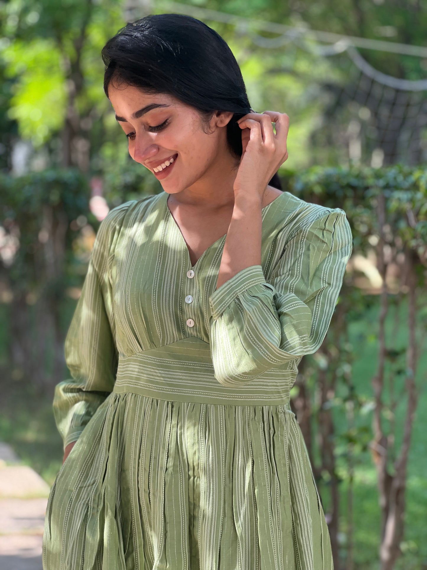Nitara - Casual/Vacation dress- Green