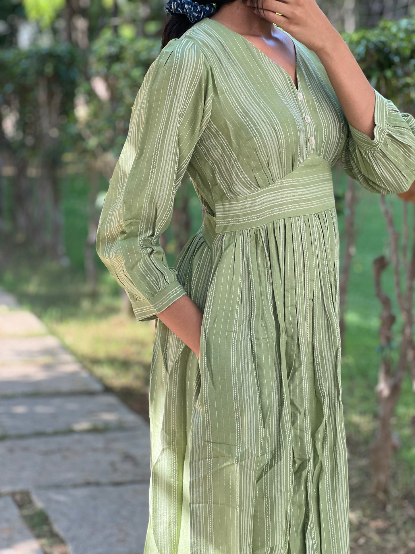 Nitara - Casual/Vacation dress- Green