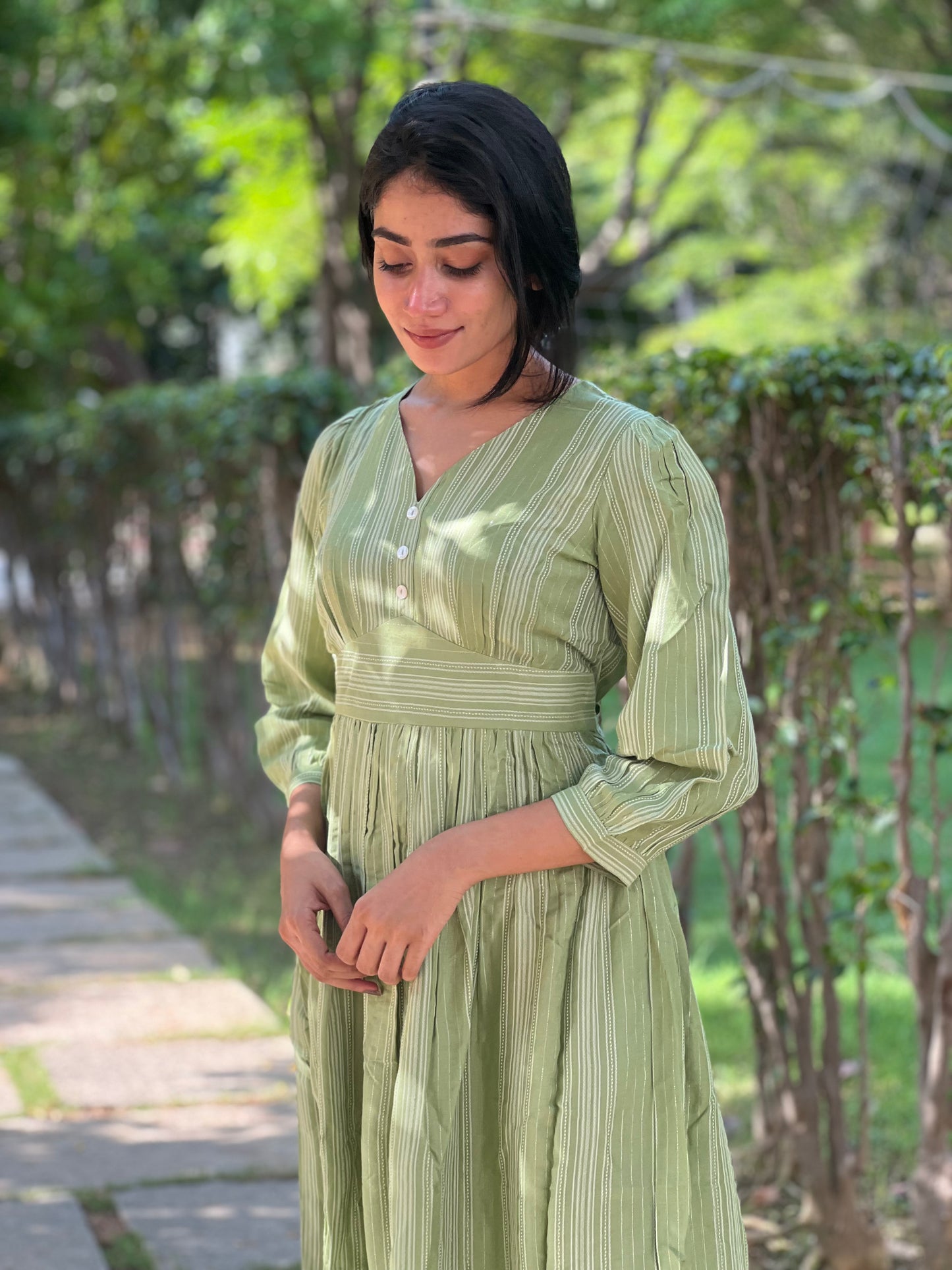 Nitara - Casual/Vacation dress- Green