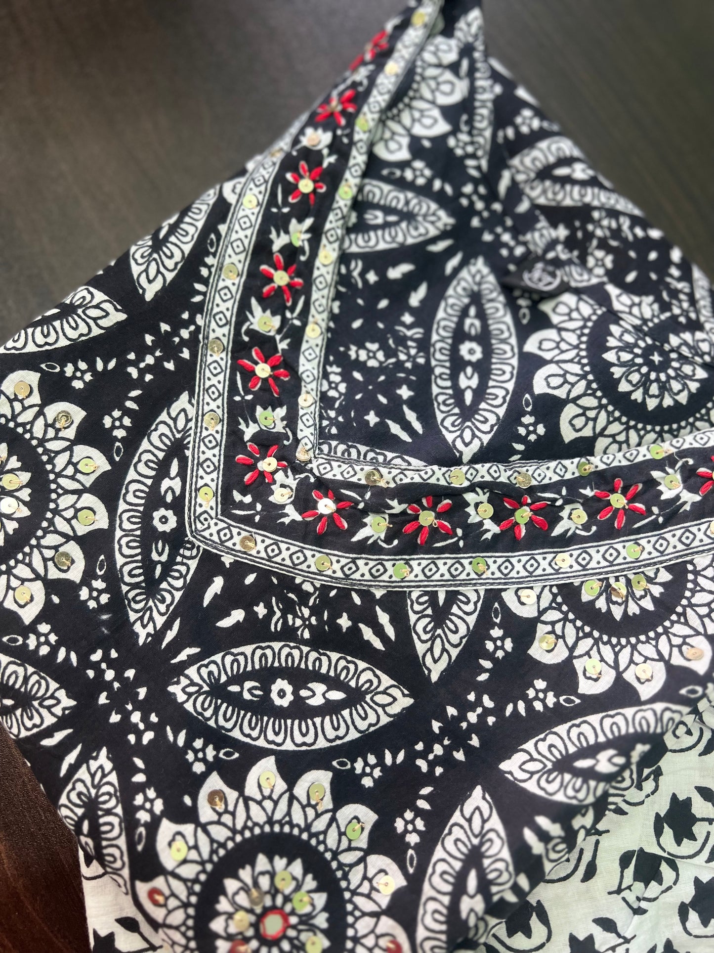 Rana - Black Cotton Suit