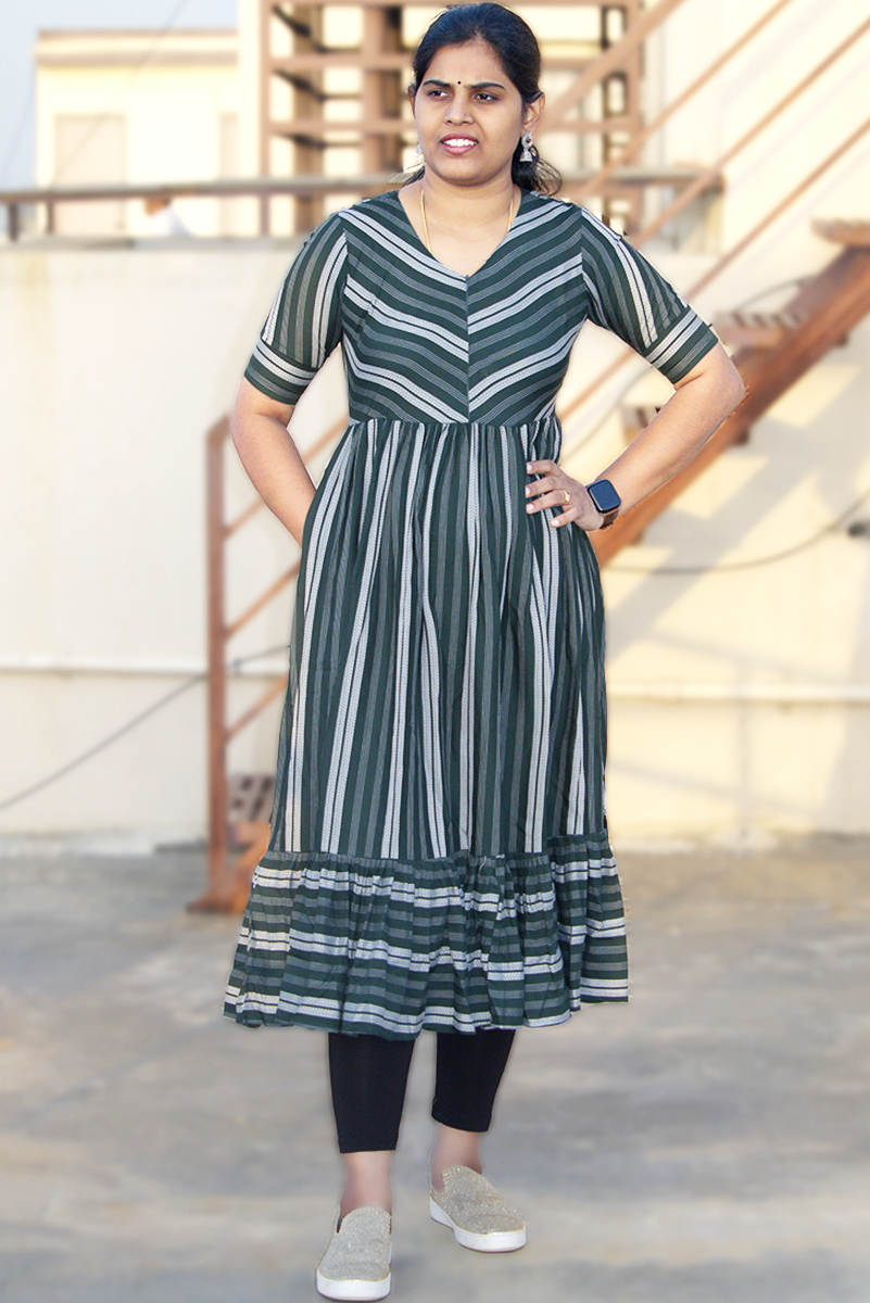 Bhama - Green Dress -No zipper