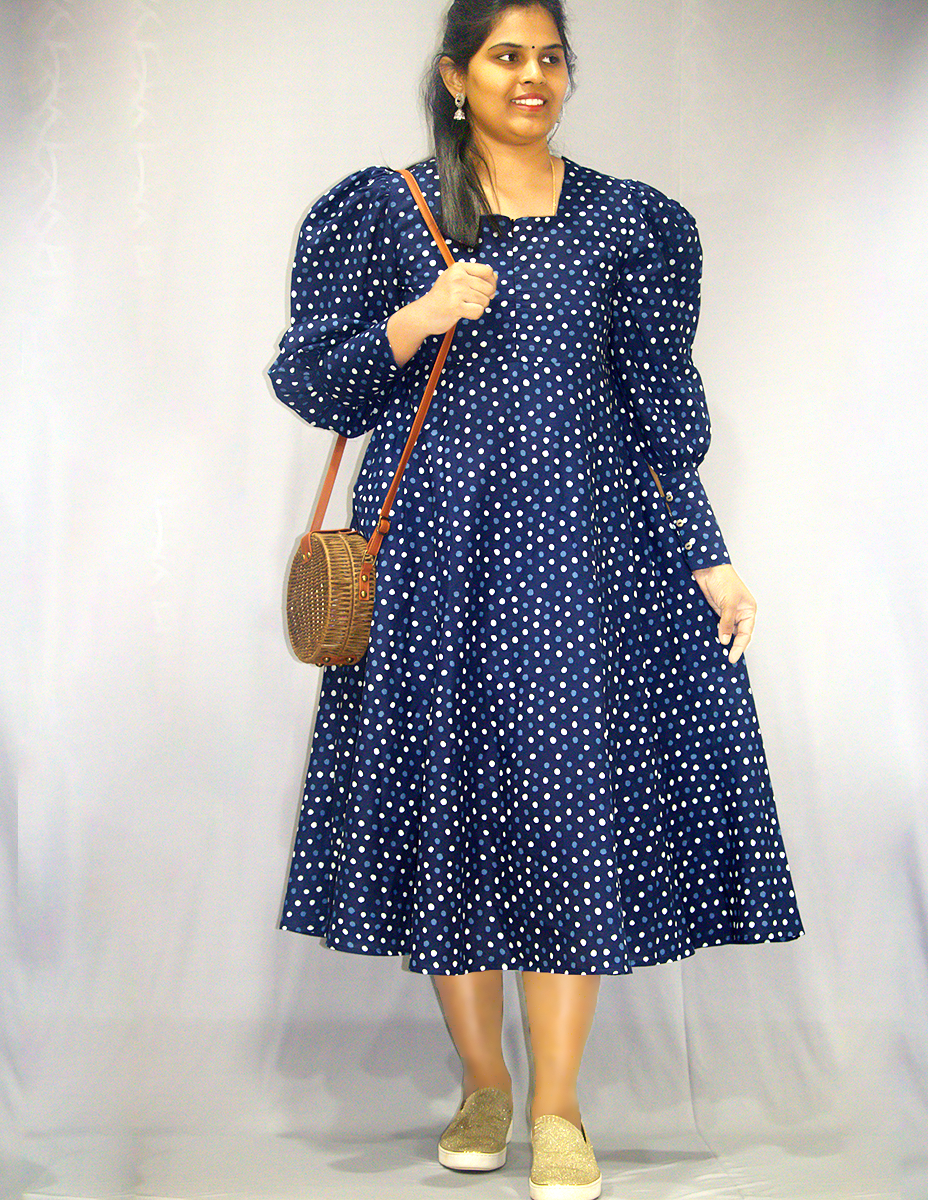 Polka Dot Designer Feeding and Maternity Dress