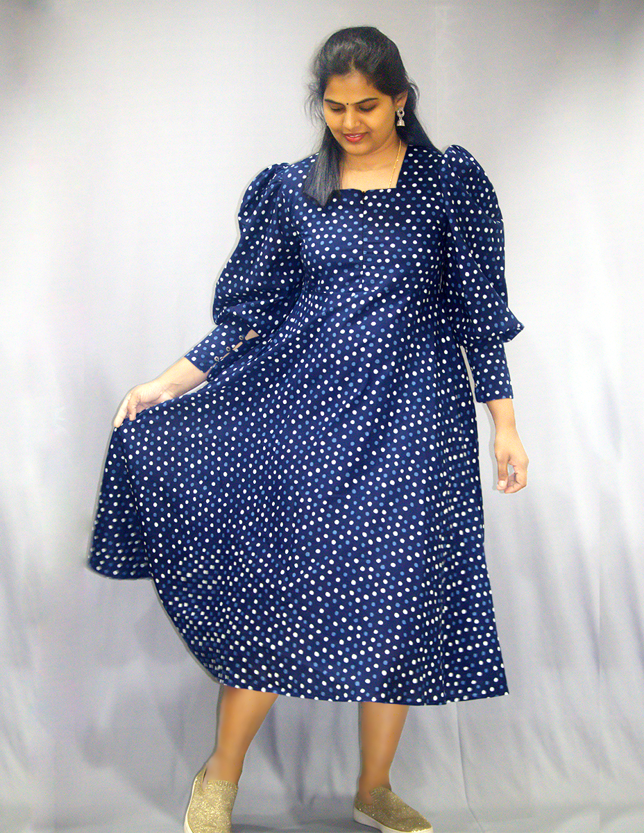 Polka Dot Designer Feeding and Maternity Dress