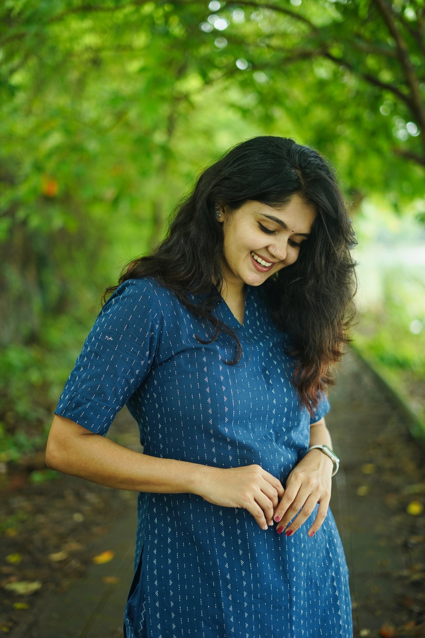 Silpa Handloom Co-ord Set – Blue