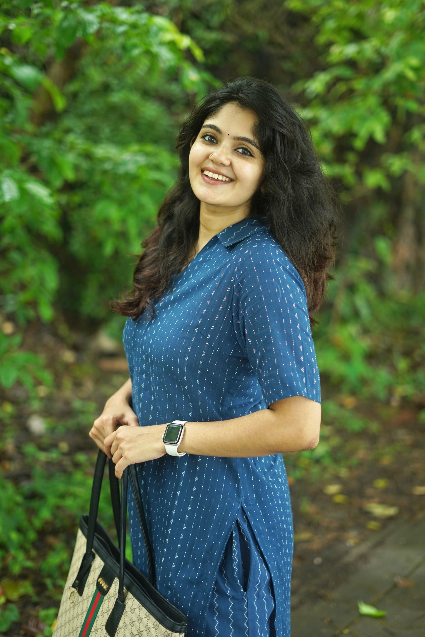 Silpa Handloom Co-ord Set – Blue