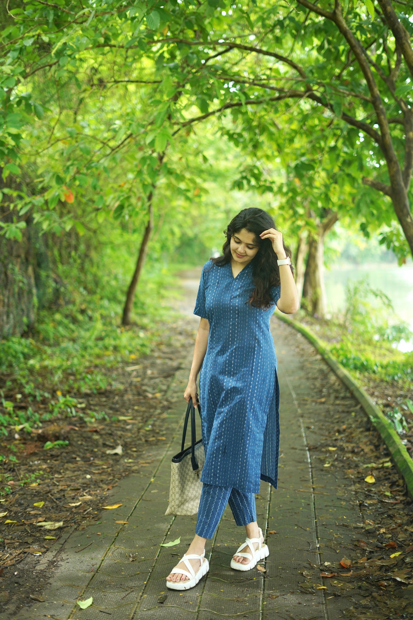 Silpa Handloom Co-ord Set – Blue
