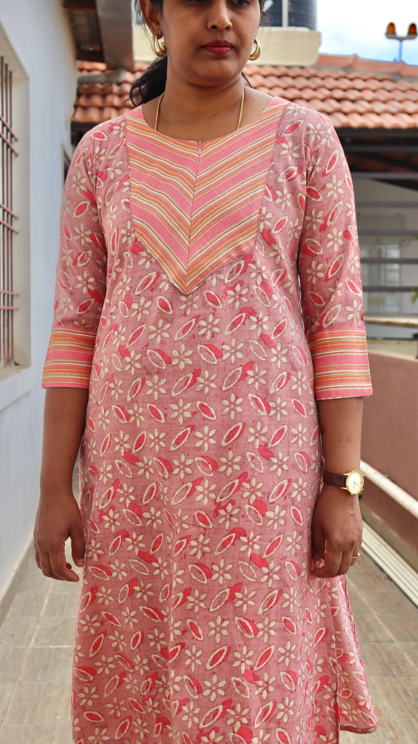 Pink Striped Rayon Capsule Set