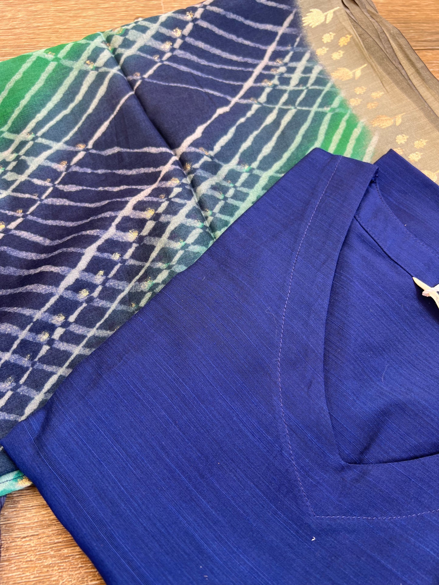 Royal Blue Silk cotton set