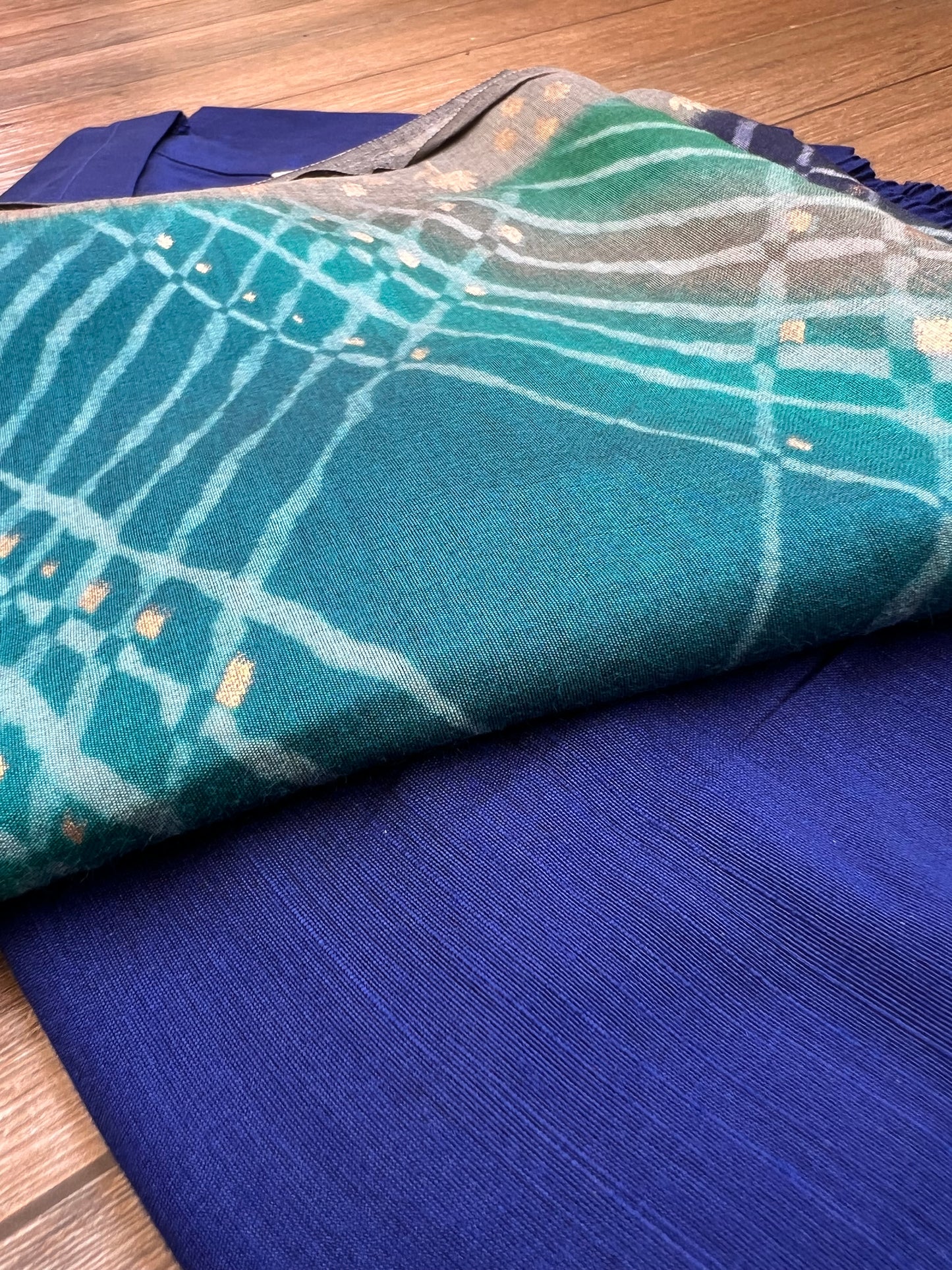 Royal Blue Silk cotton set