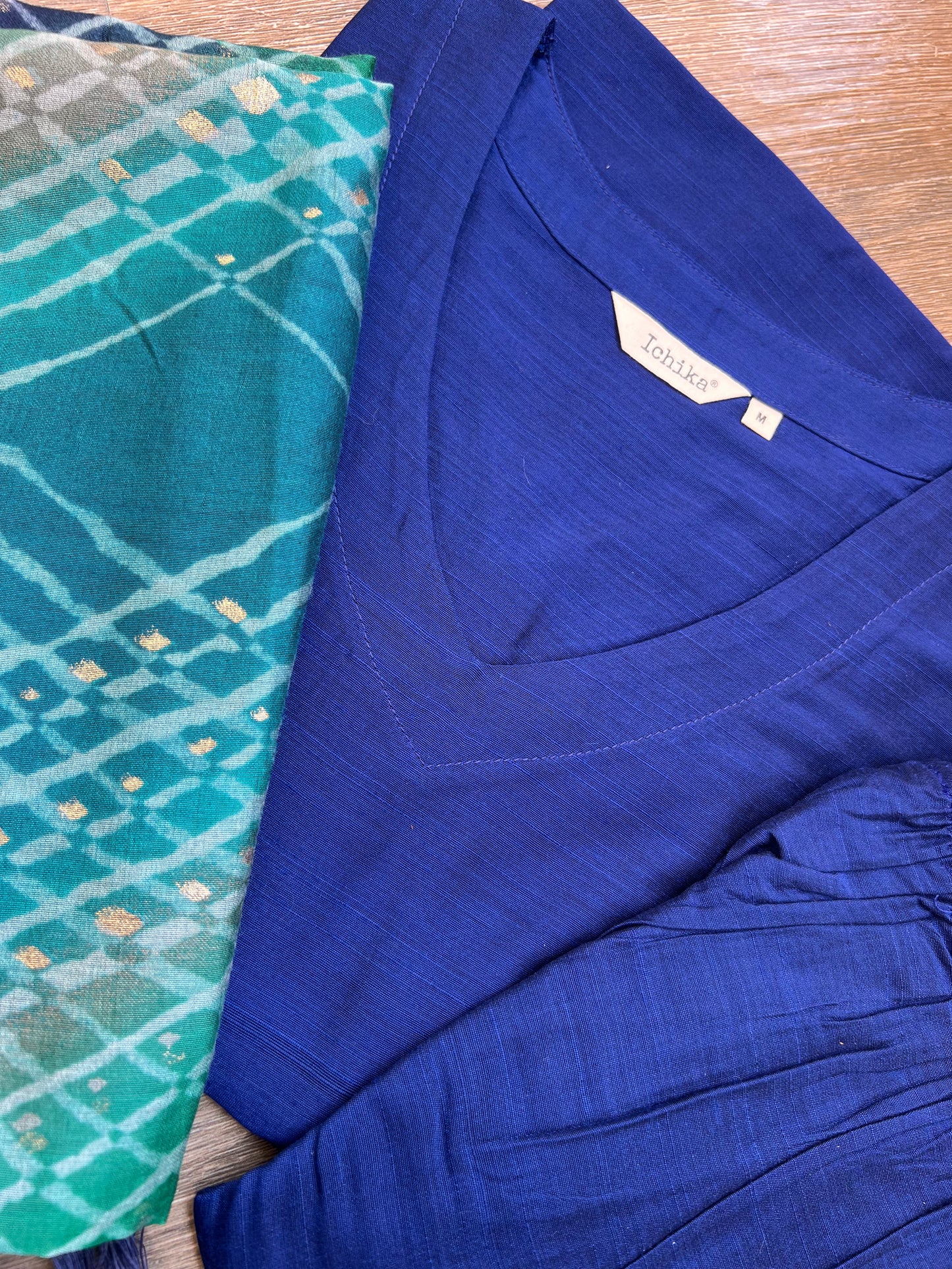 Royal Blue Silk cotton set