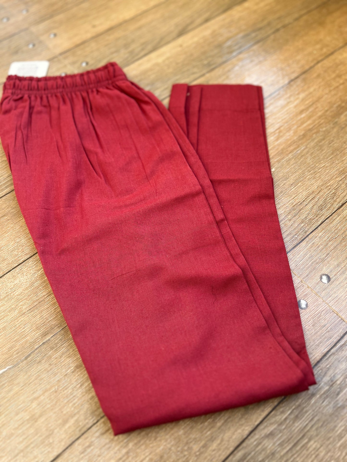 Tamara Every Day Cotton Pants - Burgundy