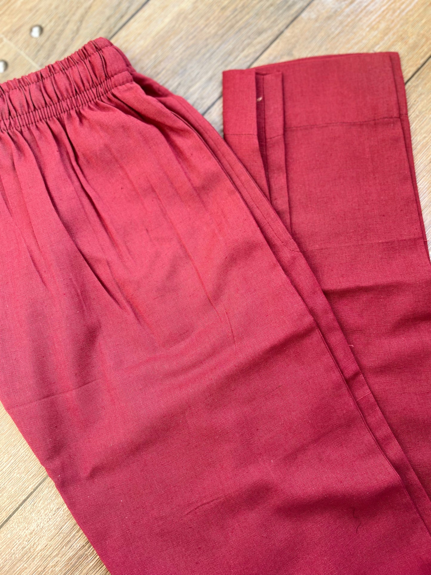 Tamara Every Day Cotton Pants - Burgundy