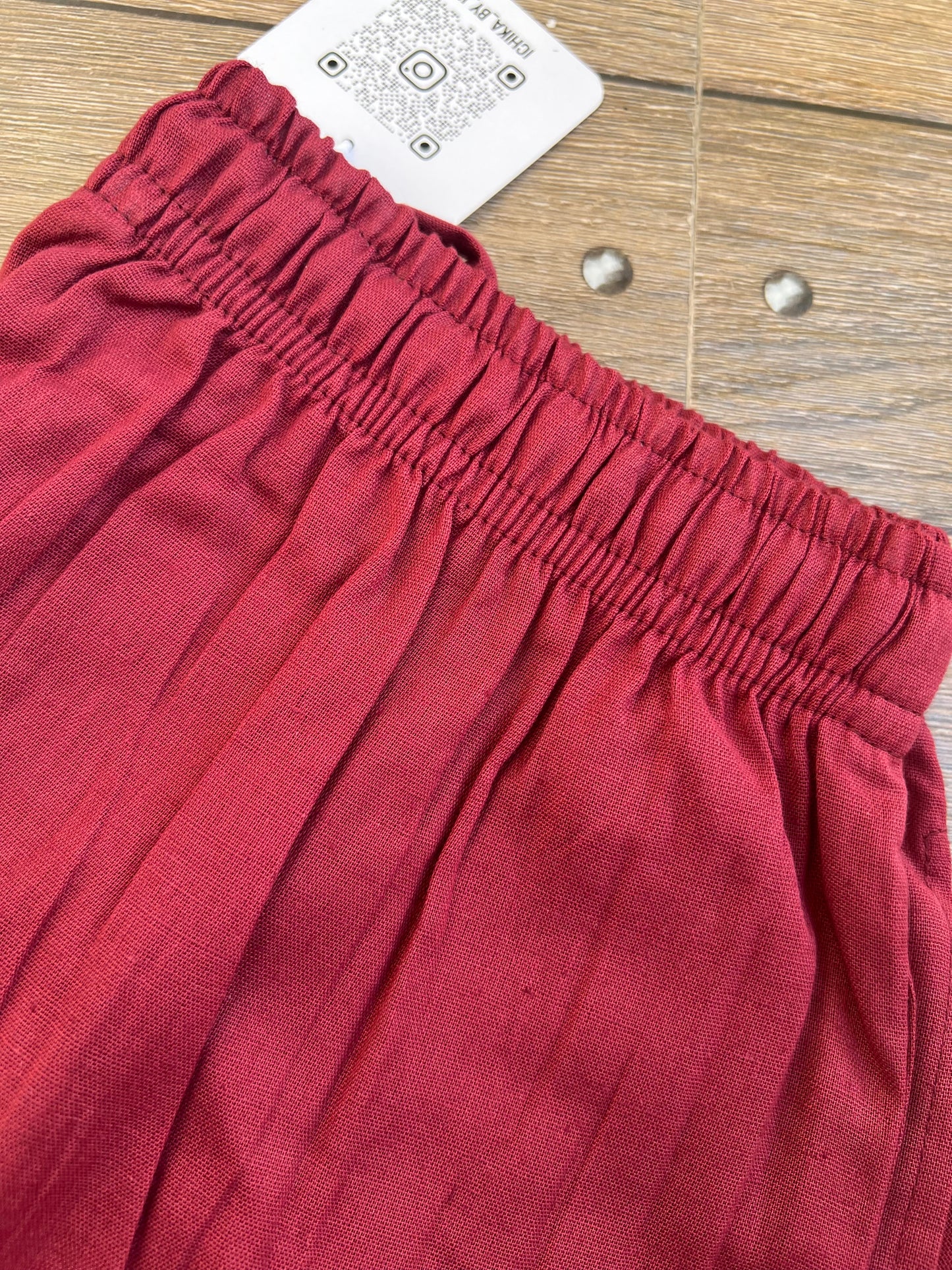 Tamara Every Day Cotton Pants - Burgundy