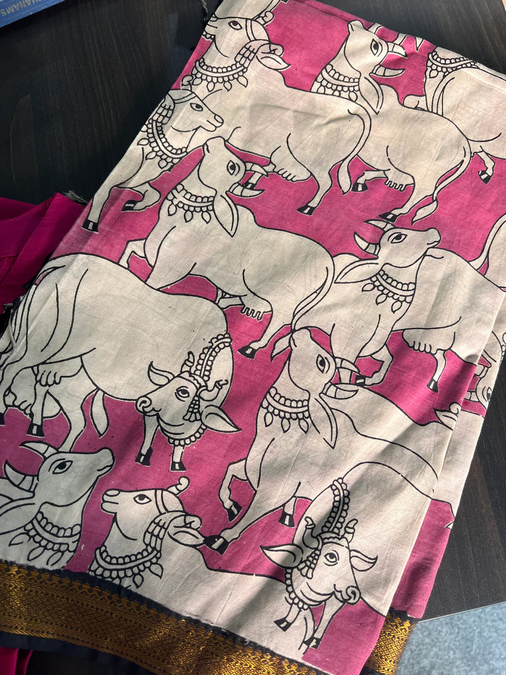Pink Nyra Silk cotton set