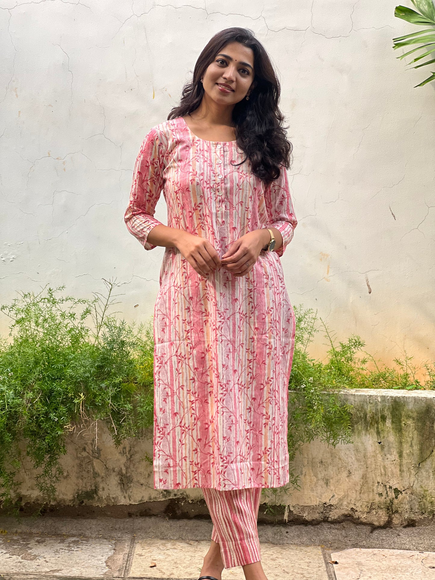 Devika - Rayon Capsule Kurti and pant set - White