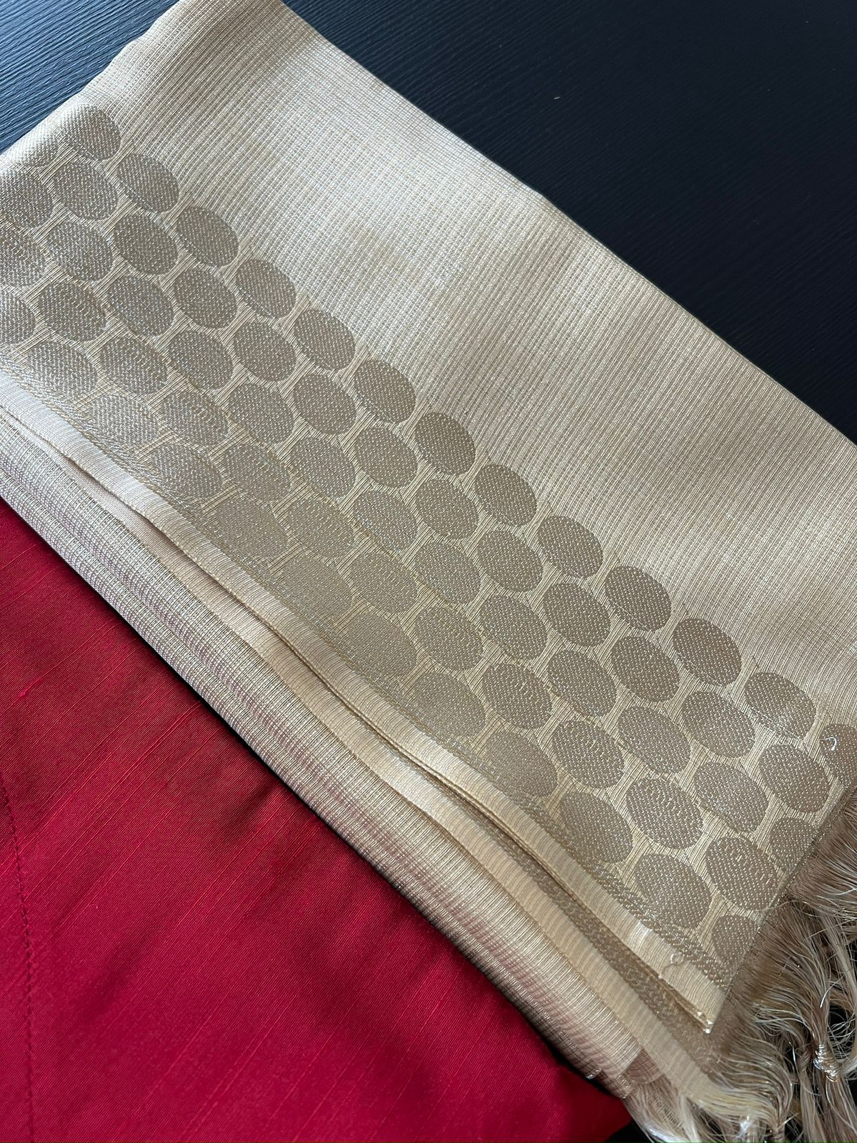 Tissue silk Dupatta - Gold