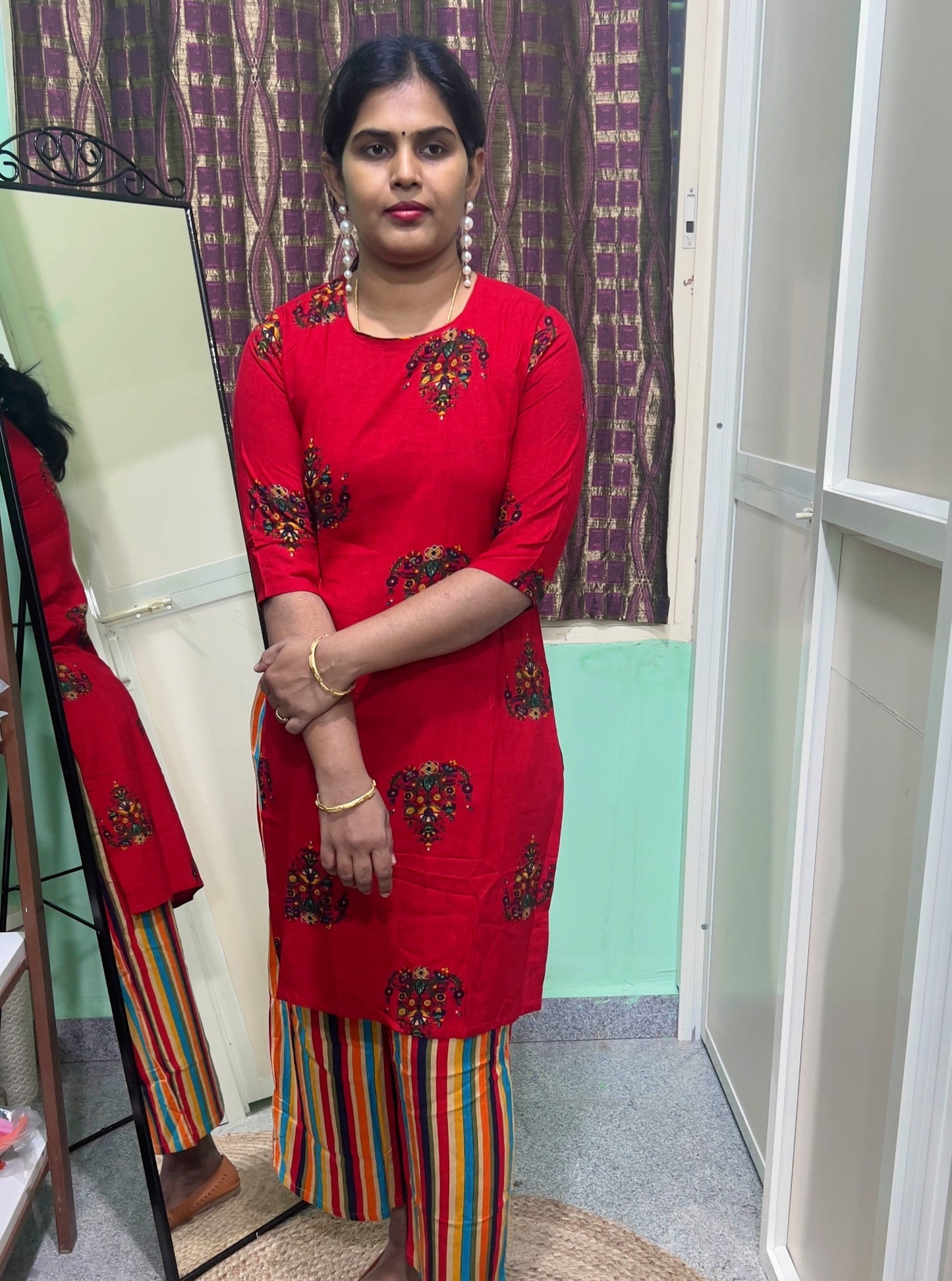 Lathika - Premium Rayon kurti and palazzo set