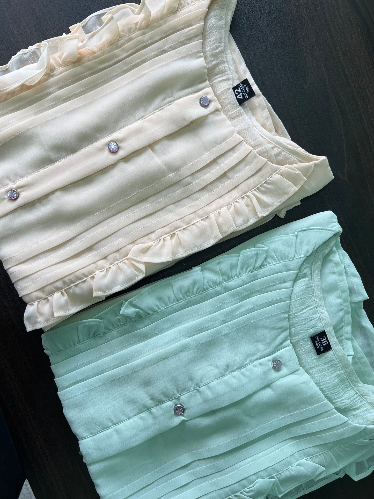 Aaravi - Premium Chiffon Short top - Green