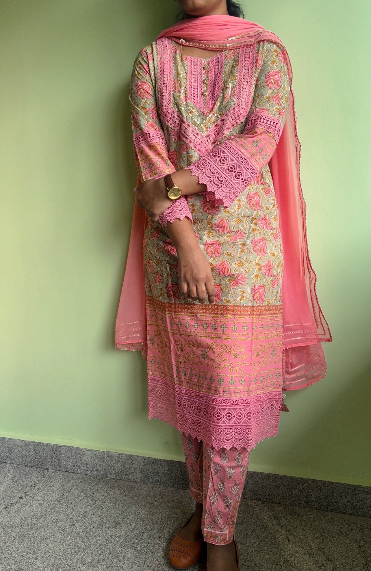 Yuthika - Premium Cotton suit - Green