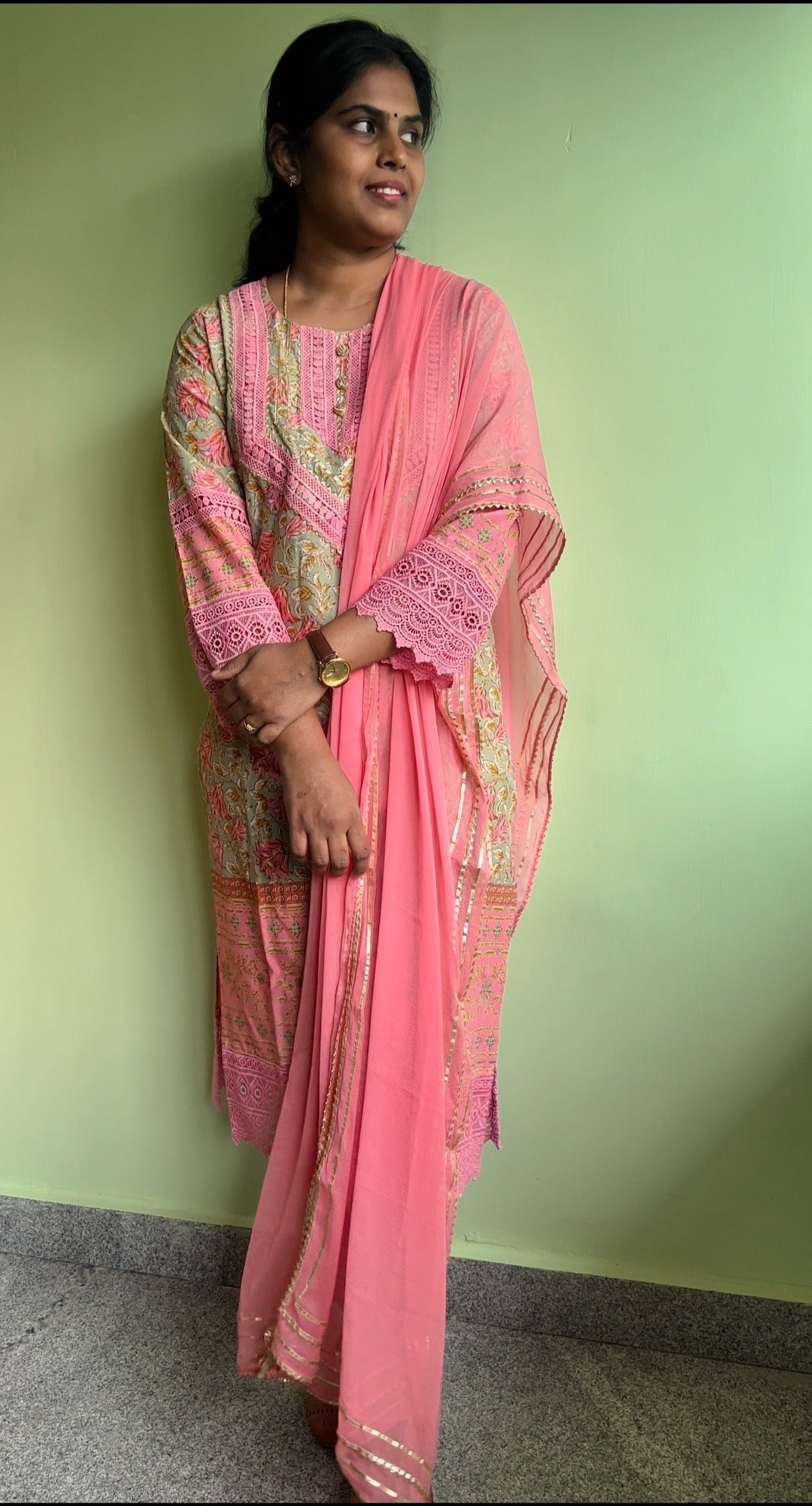 Yuthika - Premium Cotton suit - Green