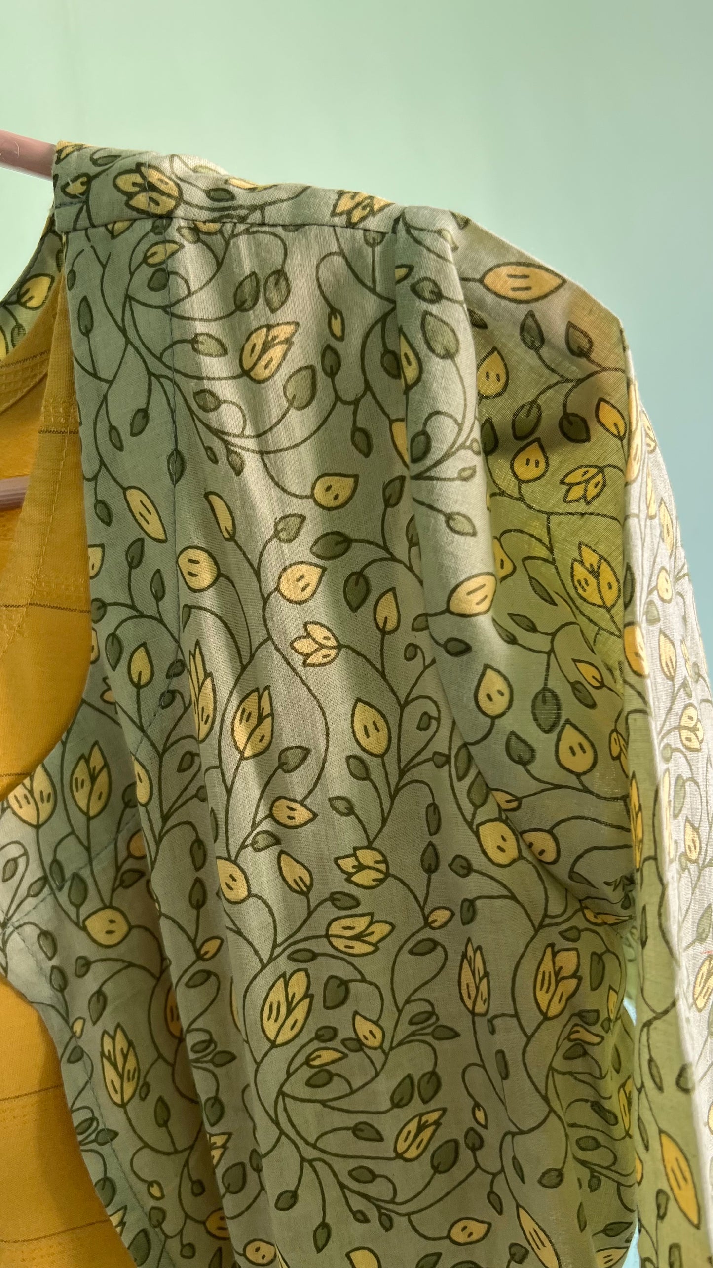 Mayra - Yellow and green Full Jacket dress
