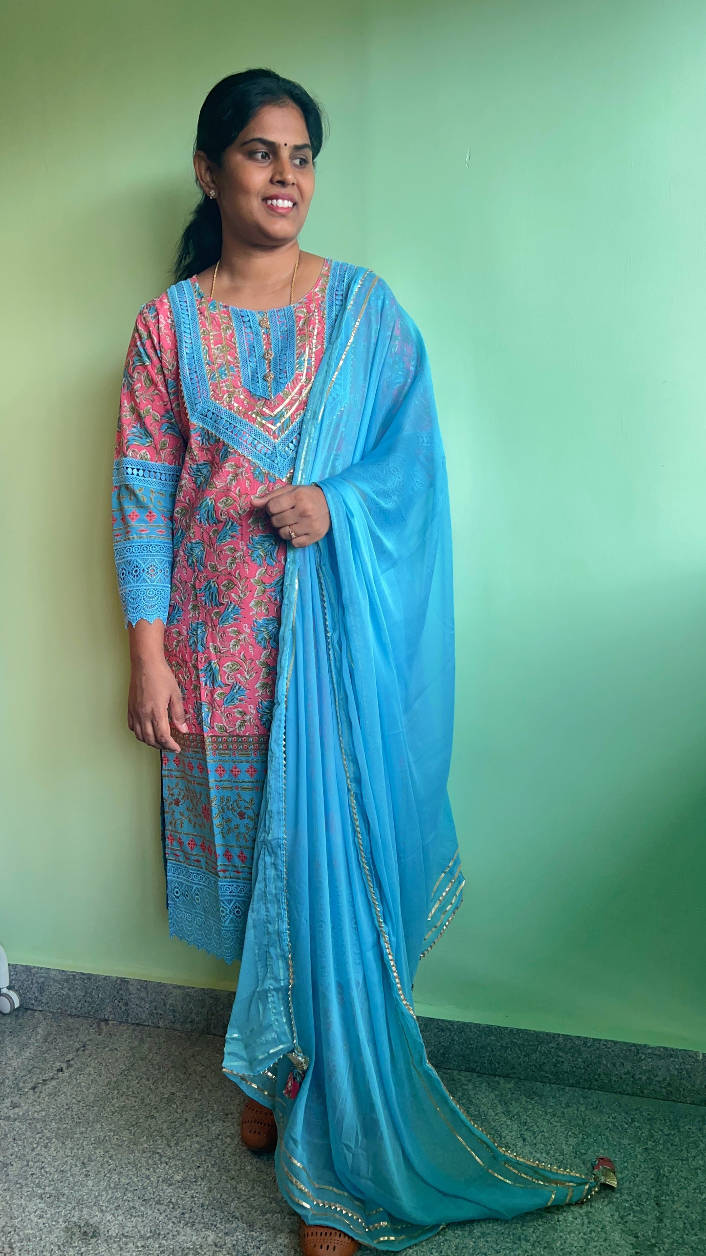 Yuthika - Premium Cotton suit -Pink