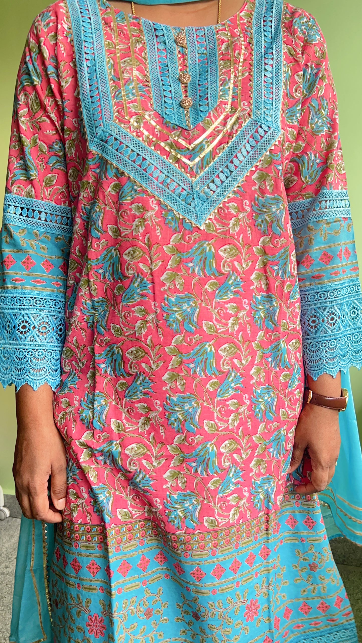 Yuthika - Premium Cotton suit -Pink