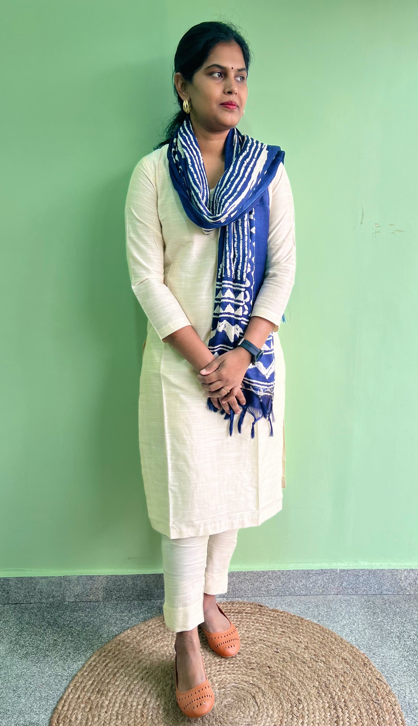 Kadhi silk Dupatta - Blue