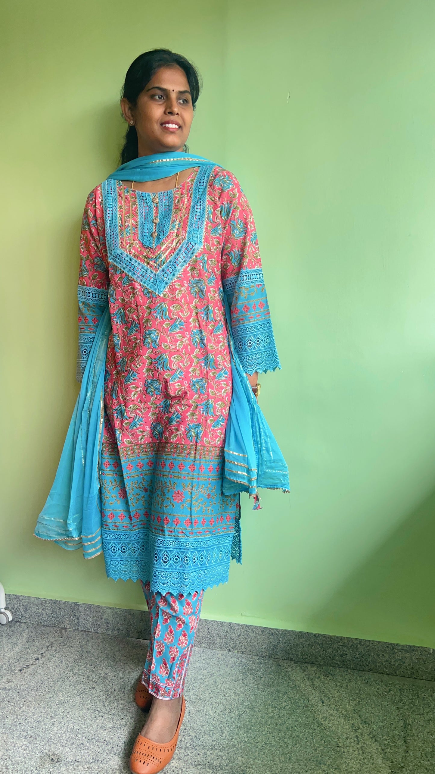 Yuthika - Premium Cotton suit -Pink