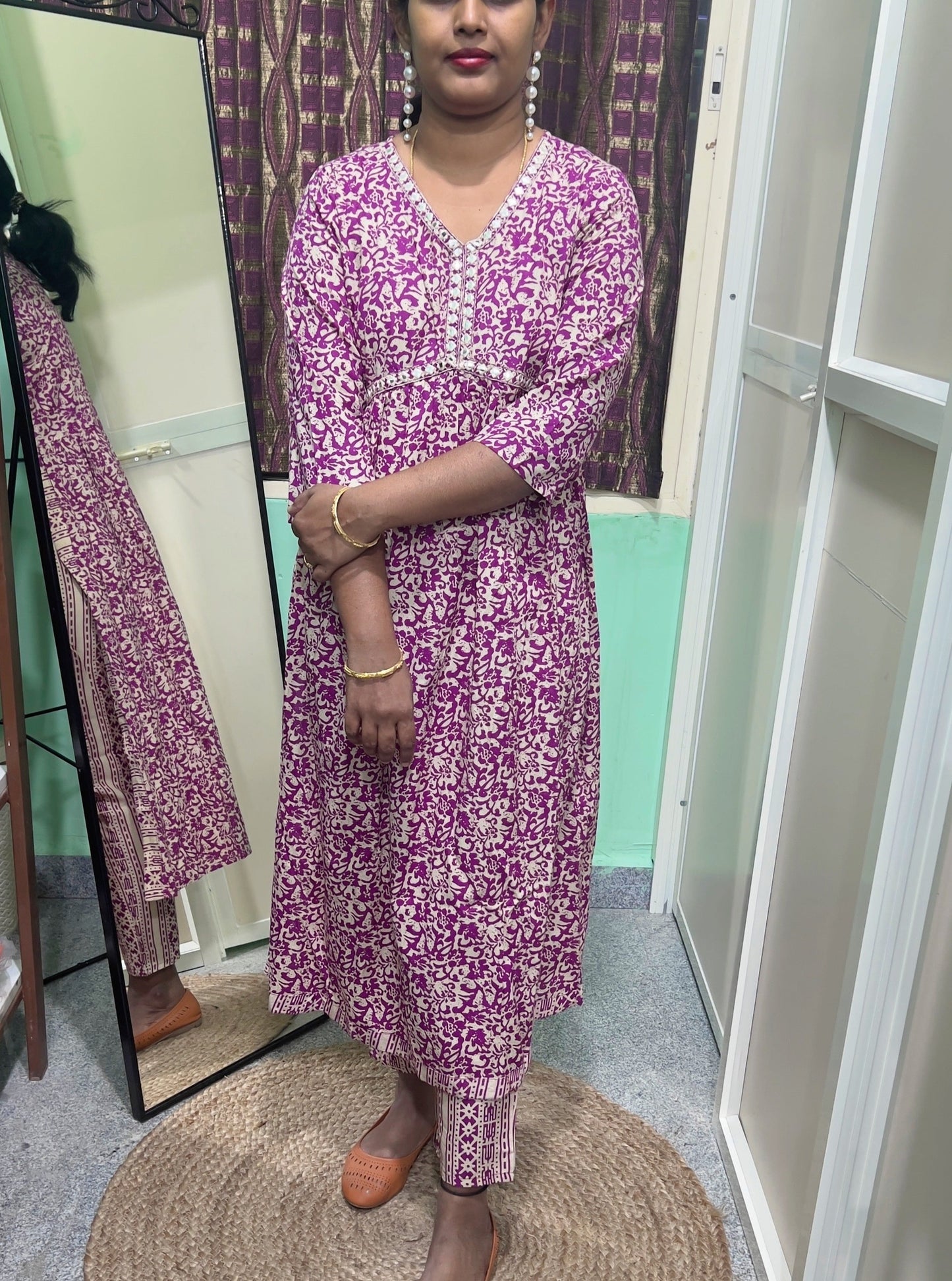 Mounitha - Pink Nyra set