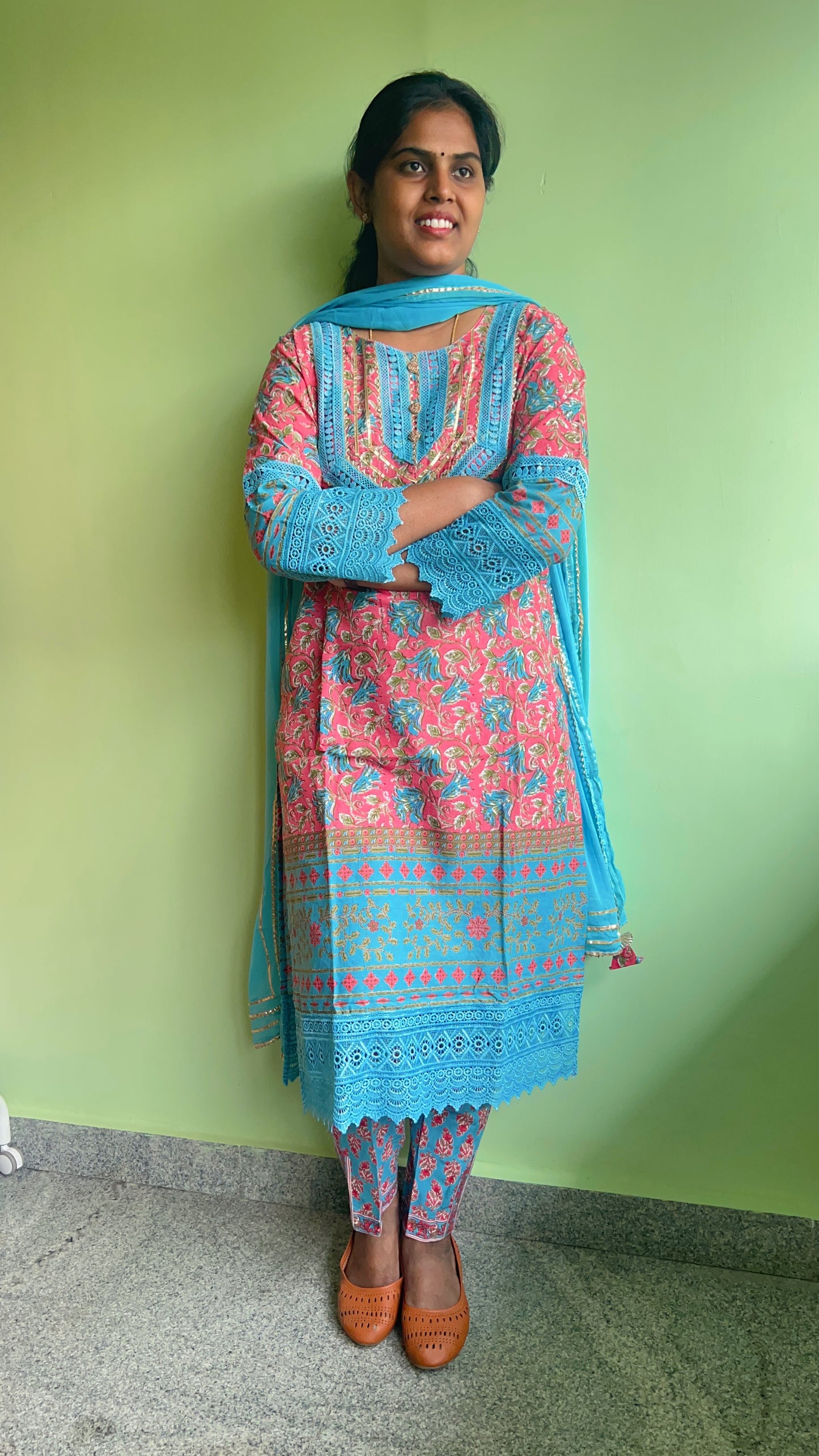 Yuthika - Premium Cotton suit -Pink