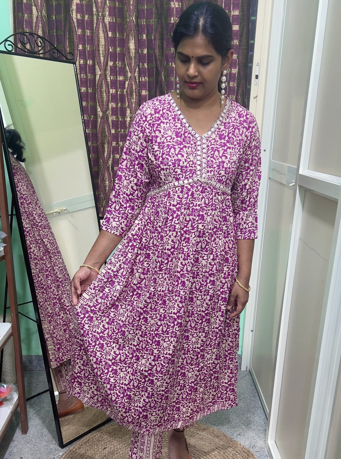 Mounitha - Pink Nyra set