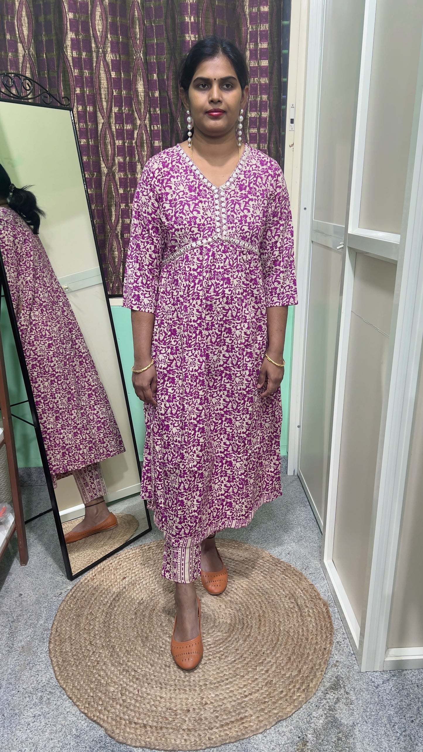 Mounitha - Pink Nyra set