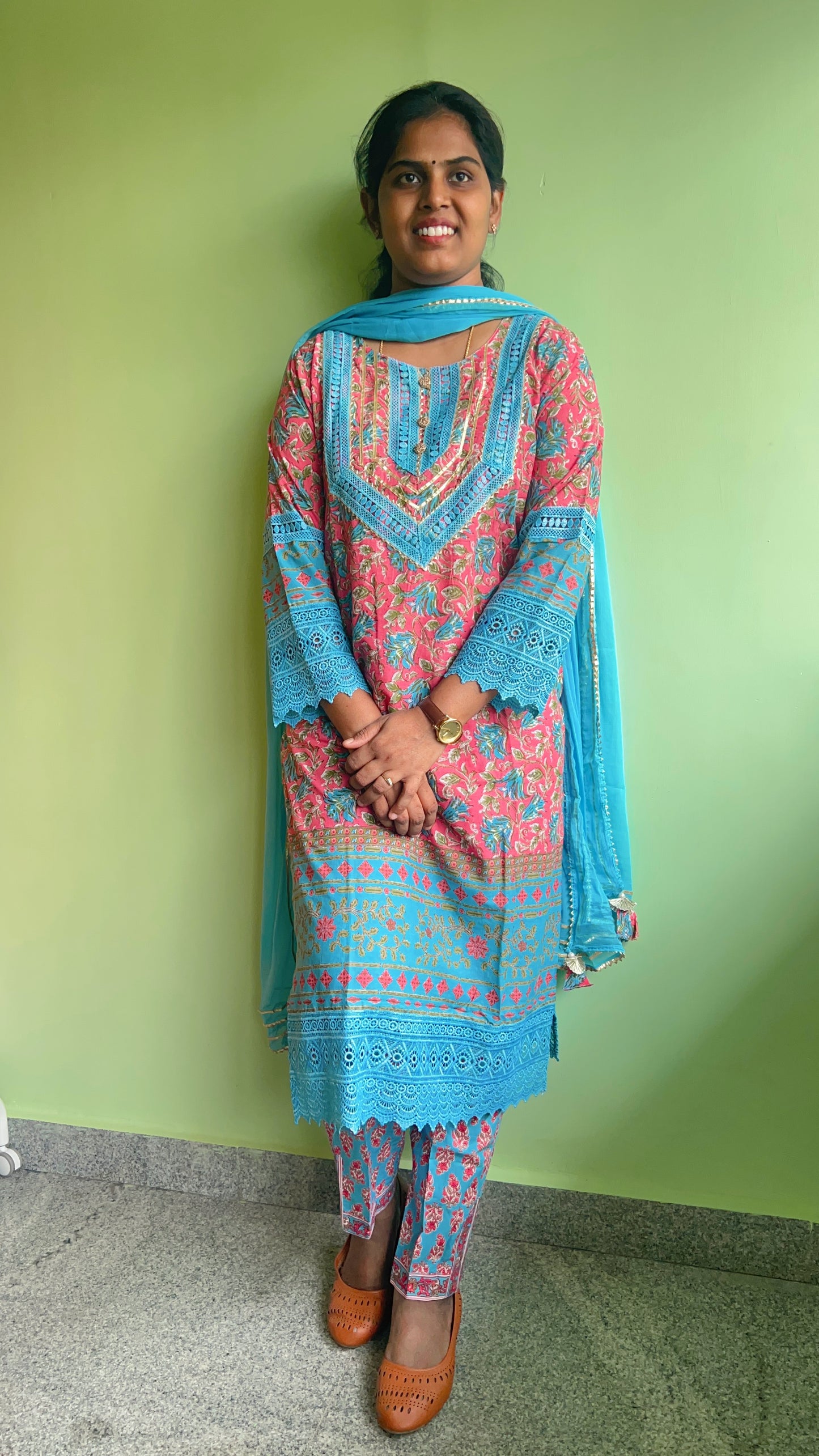 Yuthika - Premium Cotton suit -Pink