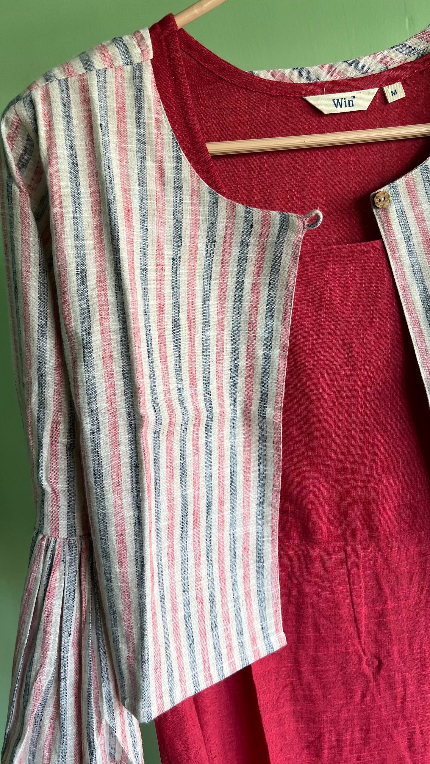 Ishana - Pink Half jacket dress