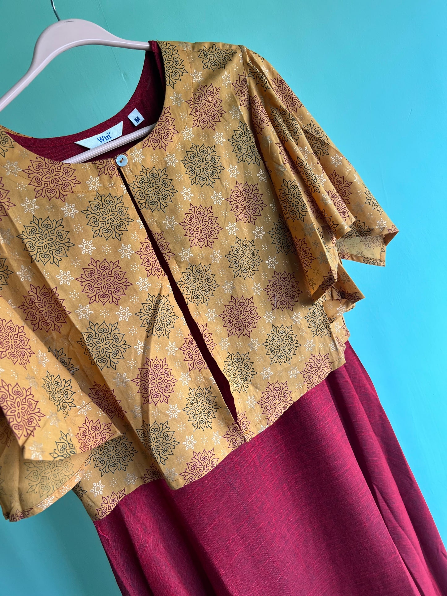 Indira - Maroon Half jacket dress