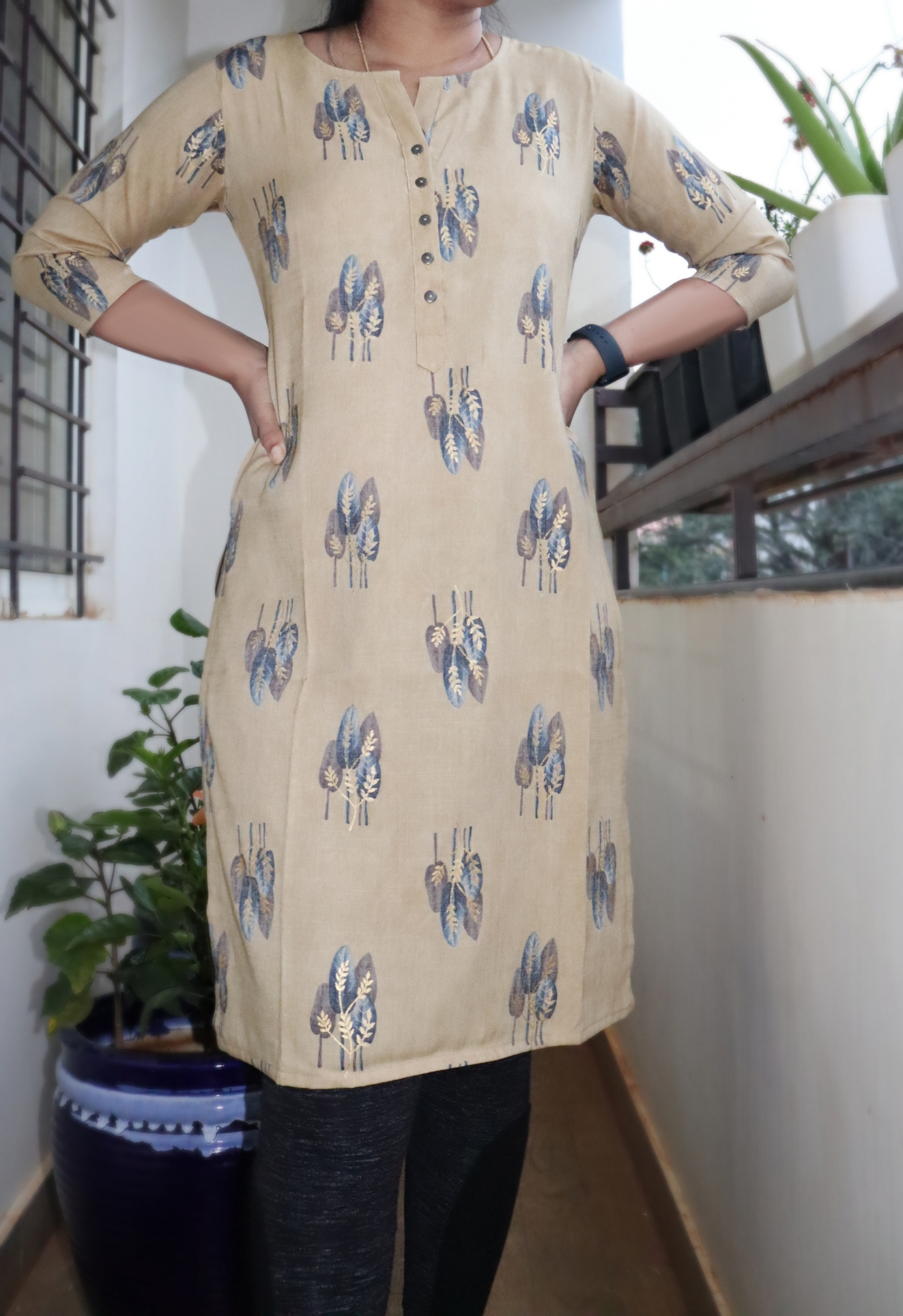 Latha - Premium Rayon Kurti - Green